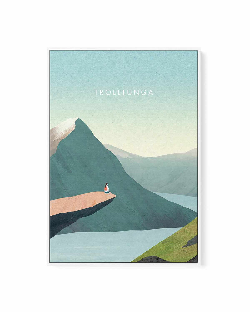 Trolltunga by Henry Rivers | Framed Canvas Art Print