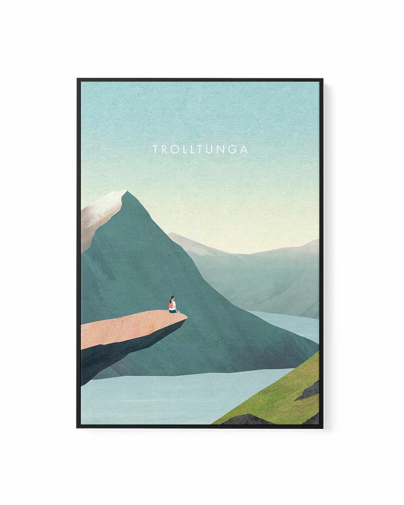 Trolltunga by Henry Rivers | Framed Canvas Art Print