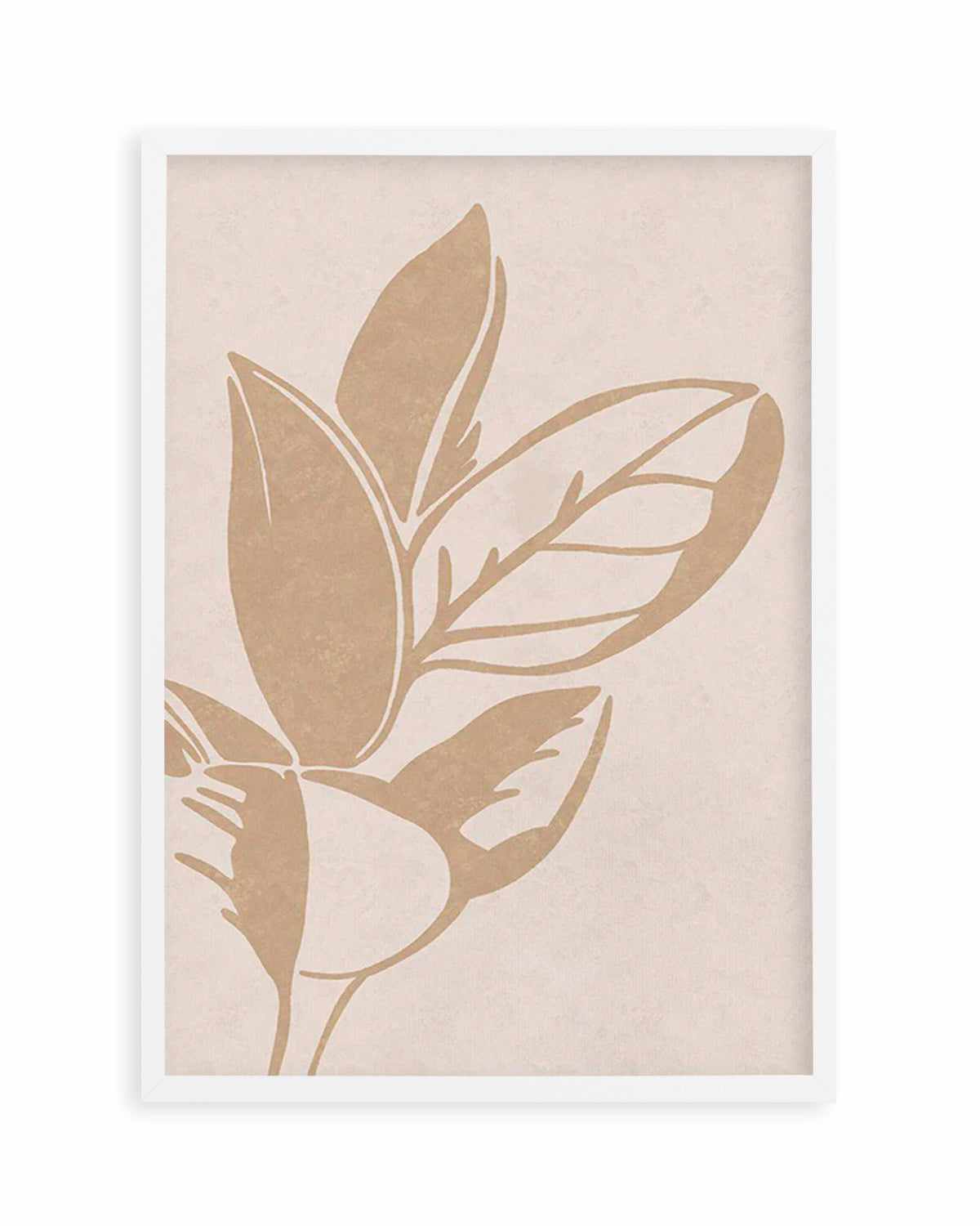 Tropic Palm in Beige Art Print