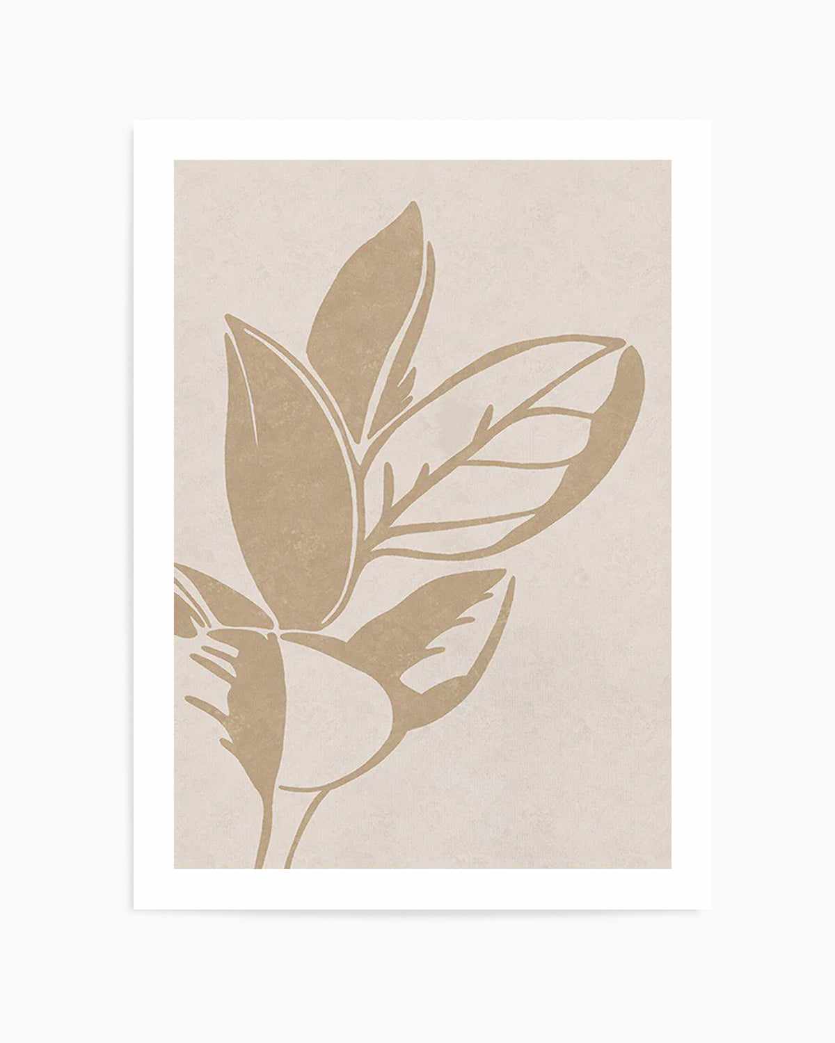 Tropic Palm in Beige Art Print