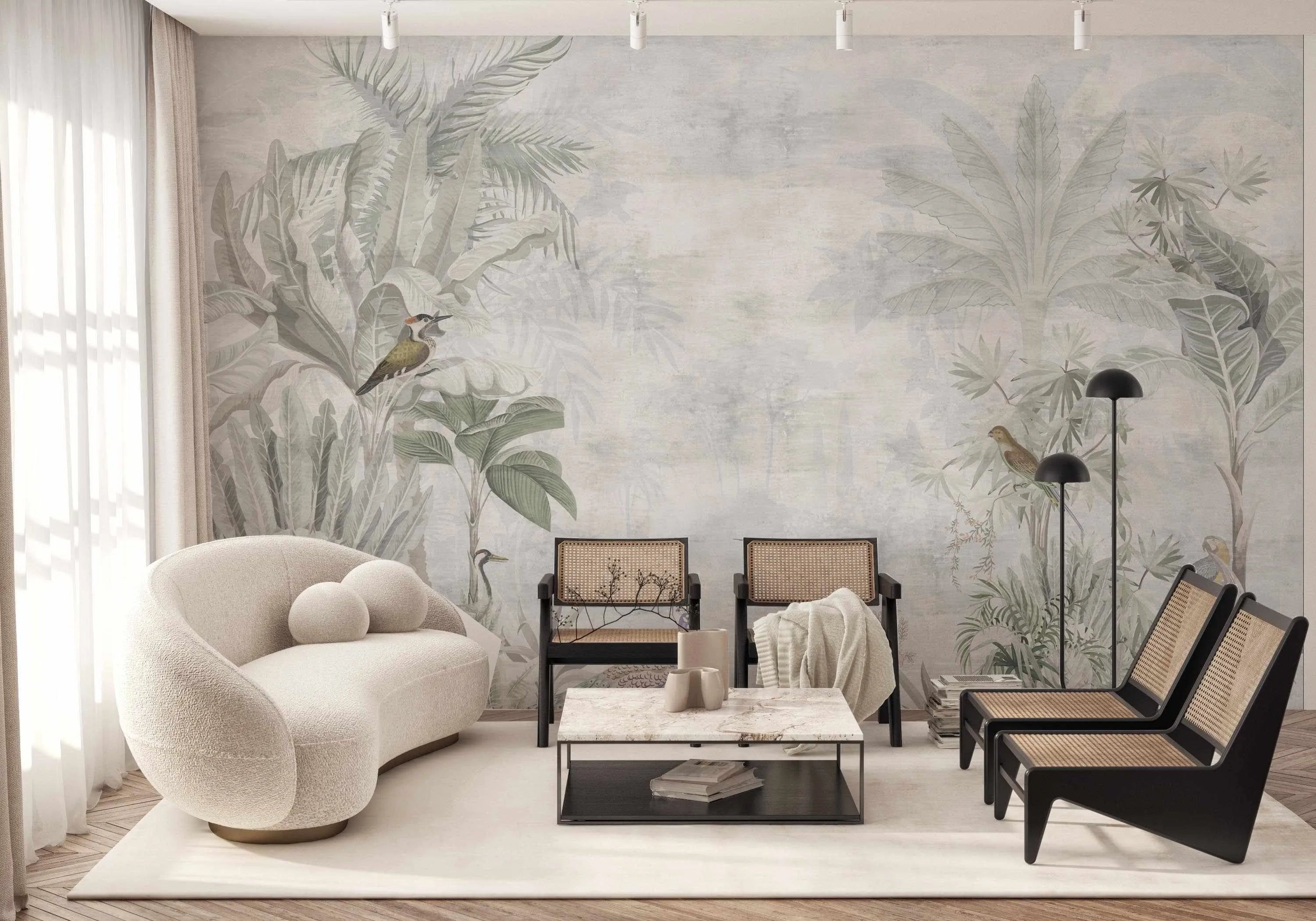 Tropical Oasis Wallpaper from Olive et Oriel where you can shop wallpaper and artworks online
