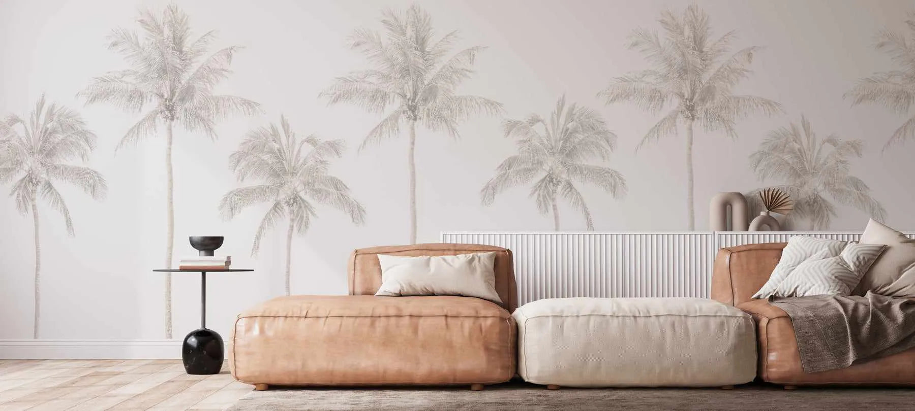 Tropical Palm Tree Wallpaper Mural-Wallpaper-Buy-Australian-Removable-Wallpaper-Now-In-Black-&-White-Wallpaper-Peel-And-Stick-Wallpaper-Online-At-Olive-et-Oriel-Custom-Made-Wallpapers-Wall-Papers-Decorate-Your-Bedroom-Living-Room-Kids-Room-or-Commercial-Interior
