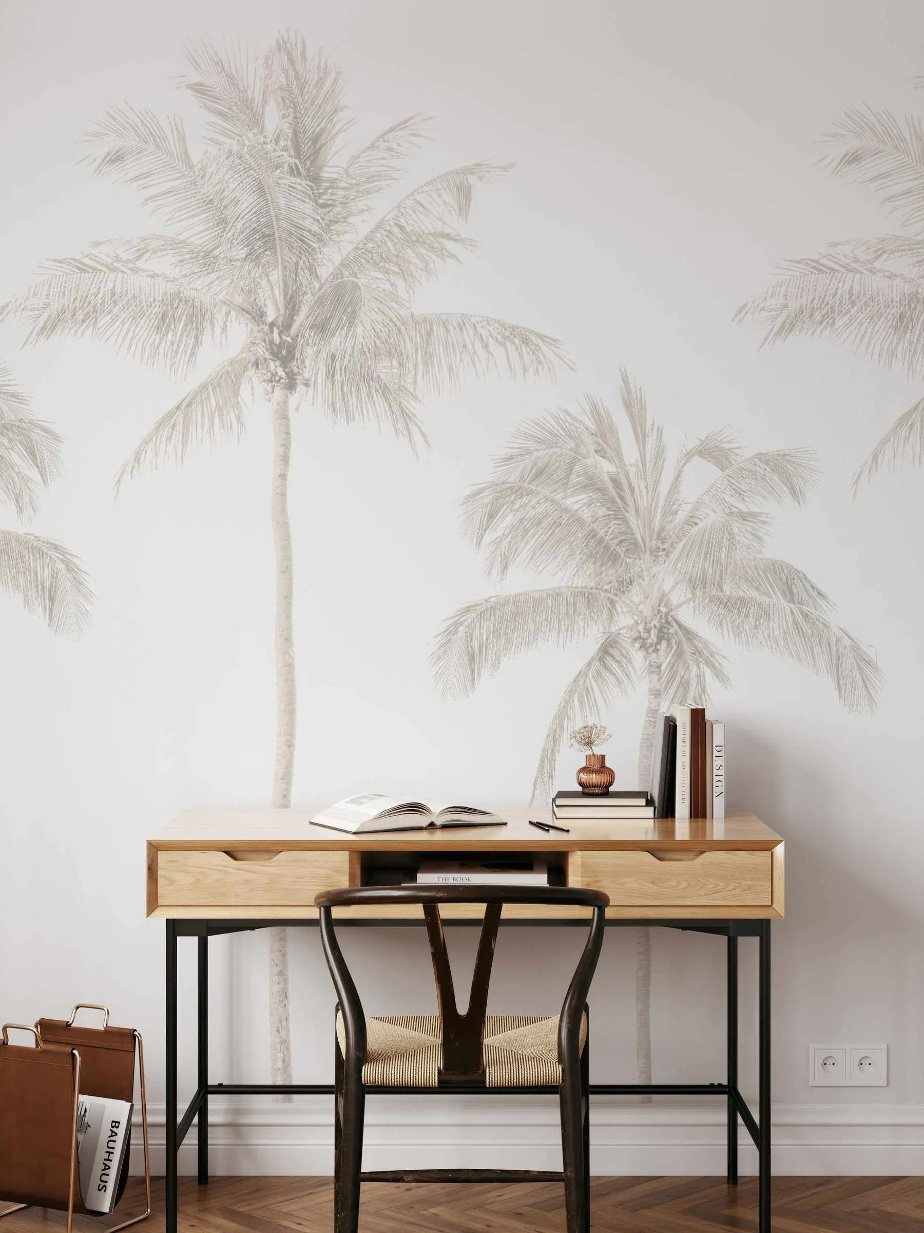 Tropical Palm Tree Wallpaper Mural-Wallpaper-Buy-Australian-Removable-Wallpaper-Now-In-Black-&-White-Wallpaper-Peel-And-Stick-Wallpaper-Online-At-Olive-et-Oriel-Custom-Made-Wallpapers-Wall-Papers-Decorate-Your-Bedroom-Living-Room-Kids-Room-or-Commercial-Interior