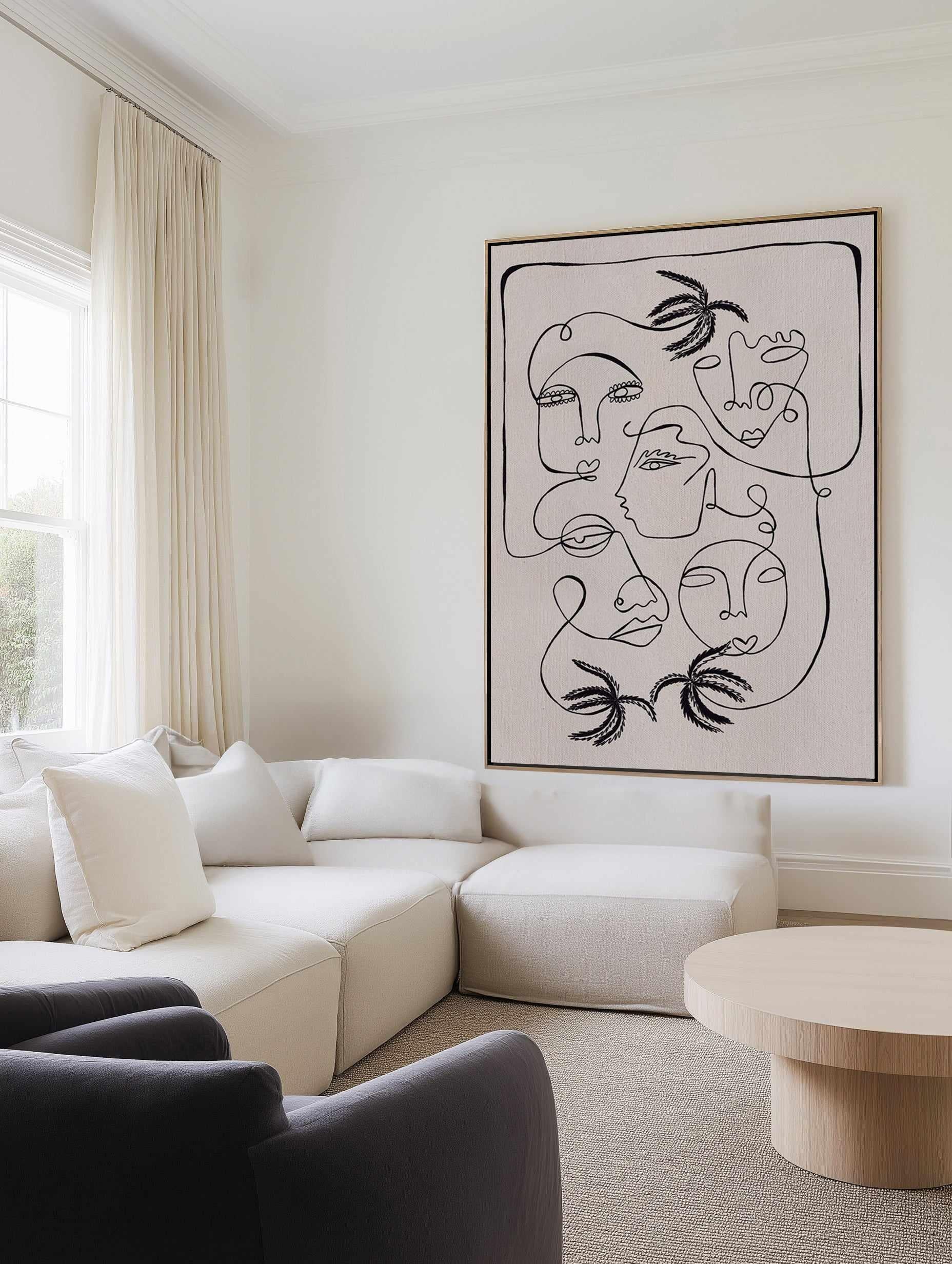 Tropical Thoughts by Shatha Al Dafai | Framed Canvas Art Print from Olive et Oriel where you can shop wallpaper and artworks online