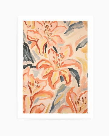 Tropical Tigerlilies I | Art Print from Olive et Oriel where you can shop wallpaper and artworks online