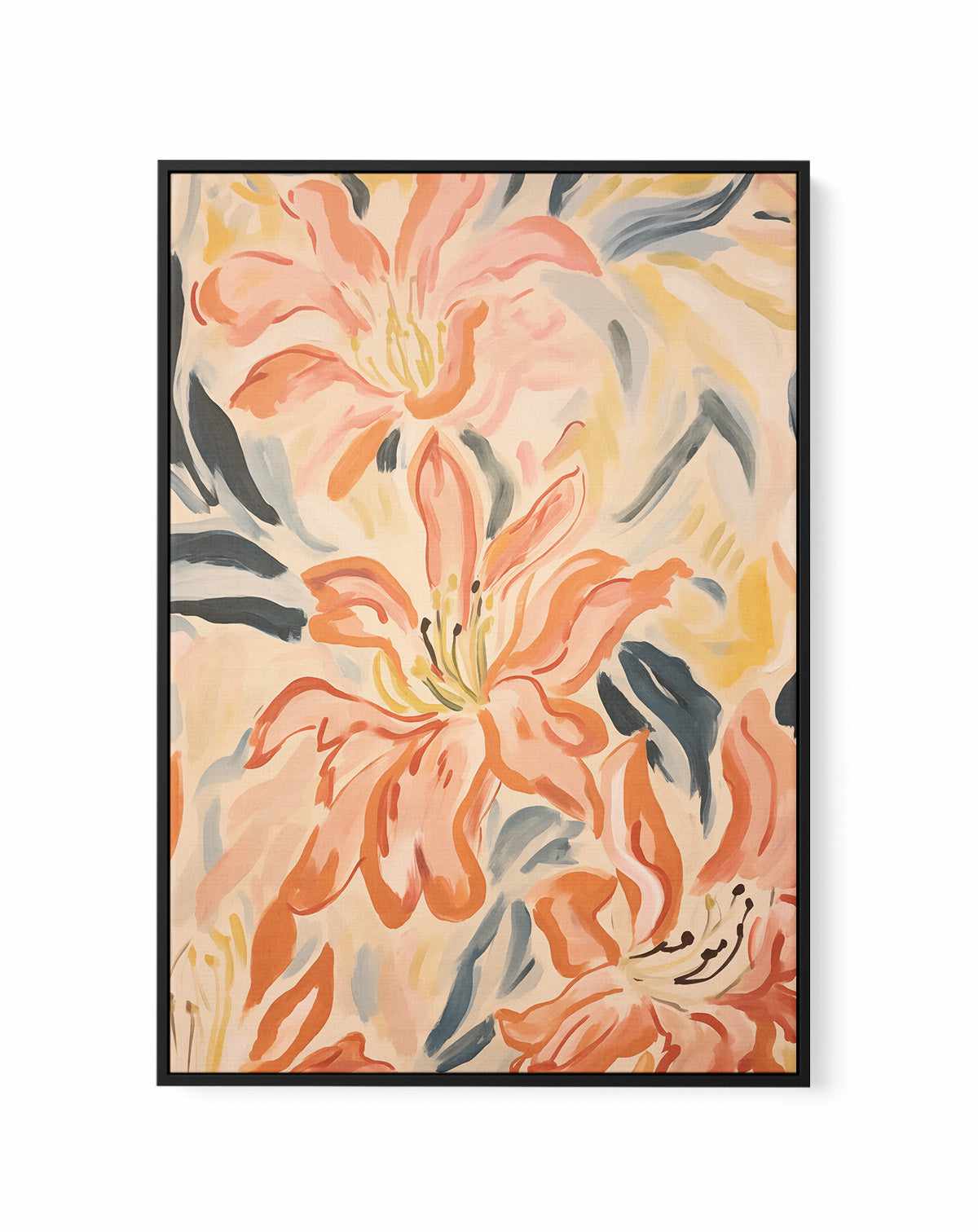 Tropical Tigerlilies II | Framed Canvas Art Print