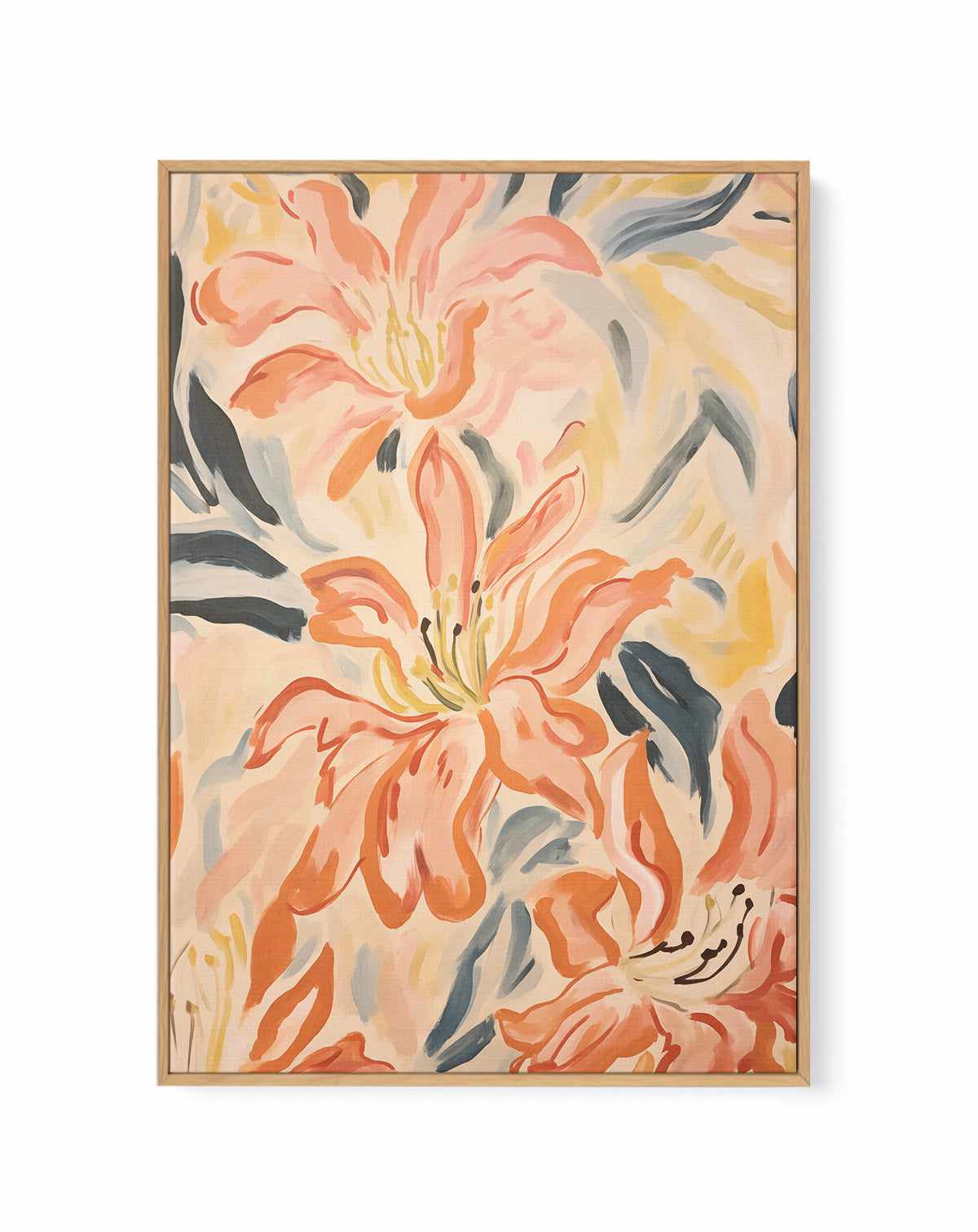 Tropical Tigerlilies II | Framed Canvas Art Print