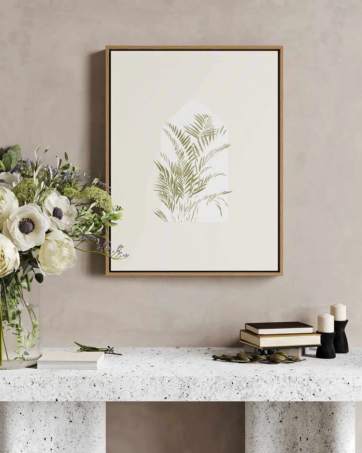 Tropical Window I by Yuyu Pont | Framed Canvas Art Print from Olive et Oriel where you can shop wallpaper and artworks online