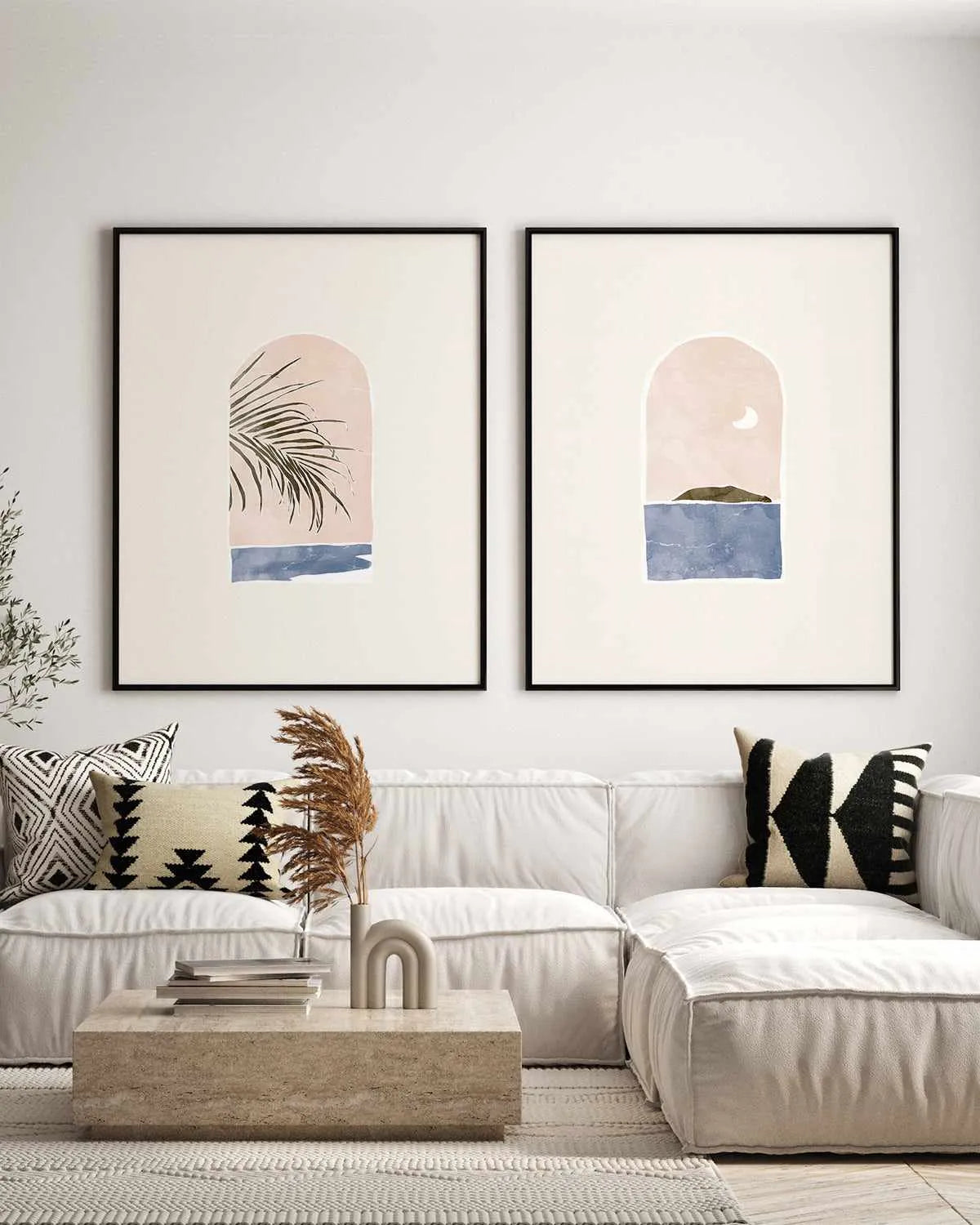 Tropical Window Landscape III by Yuyu Pont | Framed Canvas Art Print from Olive et Oriel where you can shop wallpaper and artworks online