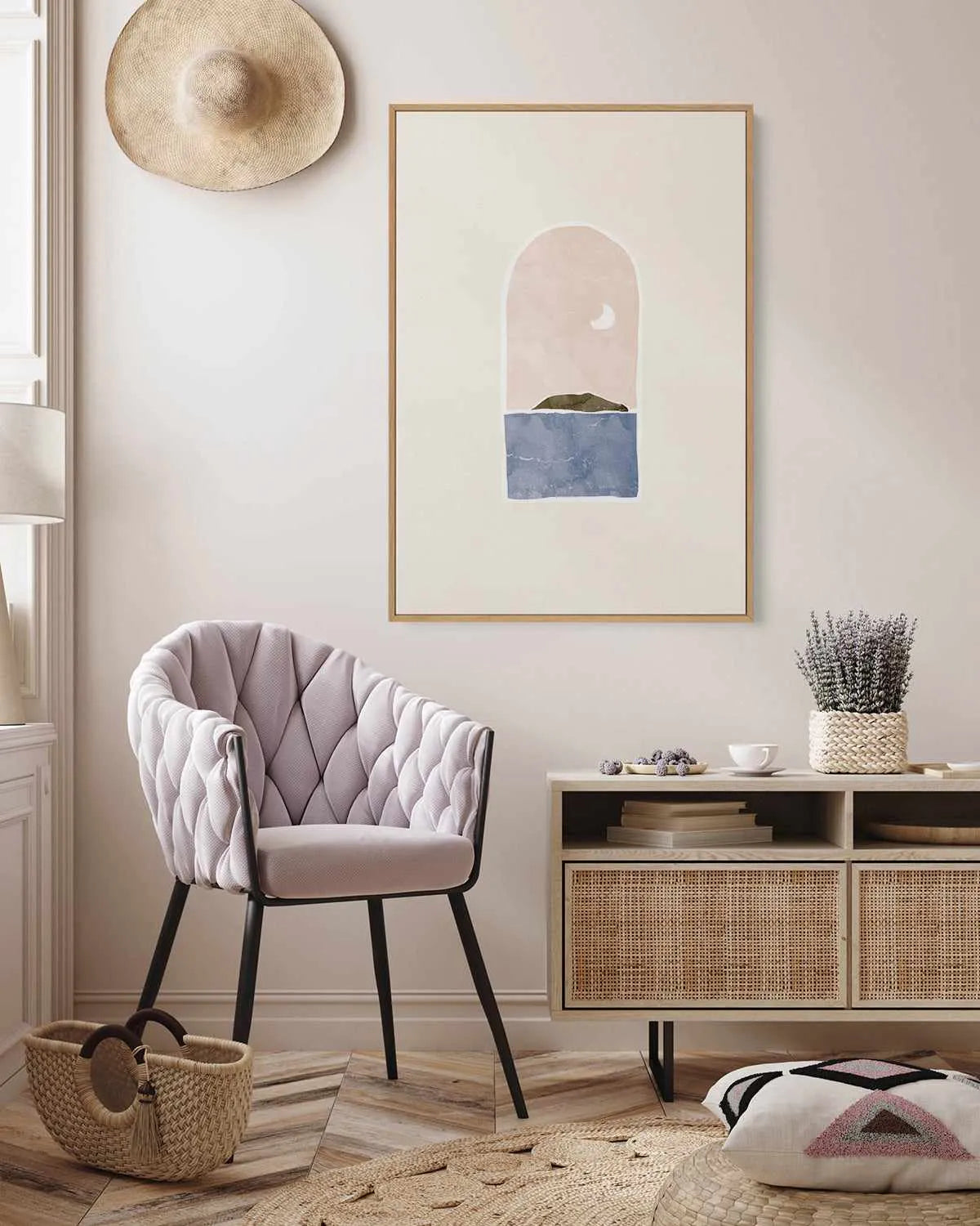 Tropical Window Landscape III by Yuyu Pont | Framed Canvas Art Print from Olive et Oriel where you can shop wallpaper and artworks online