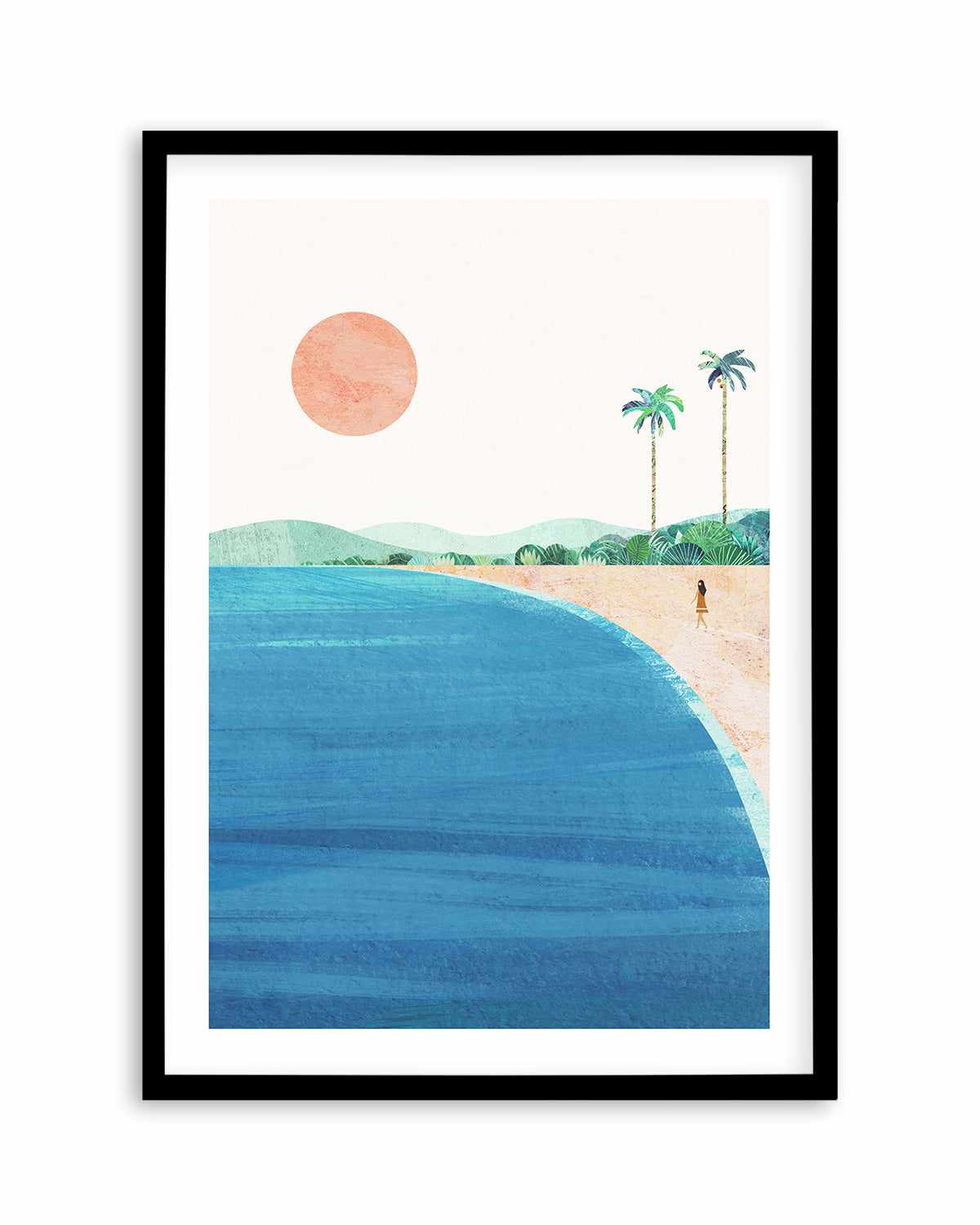 Tropical Island Beach by Henry Rivers Art Print