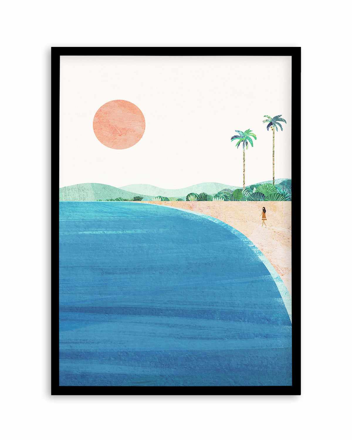 Tropical Island Beach by Henry Rivers Art Print