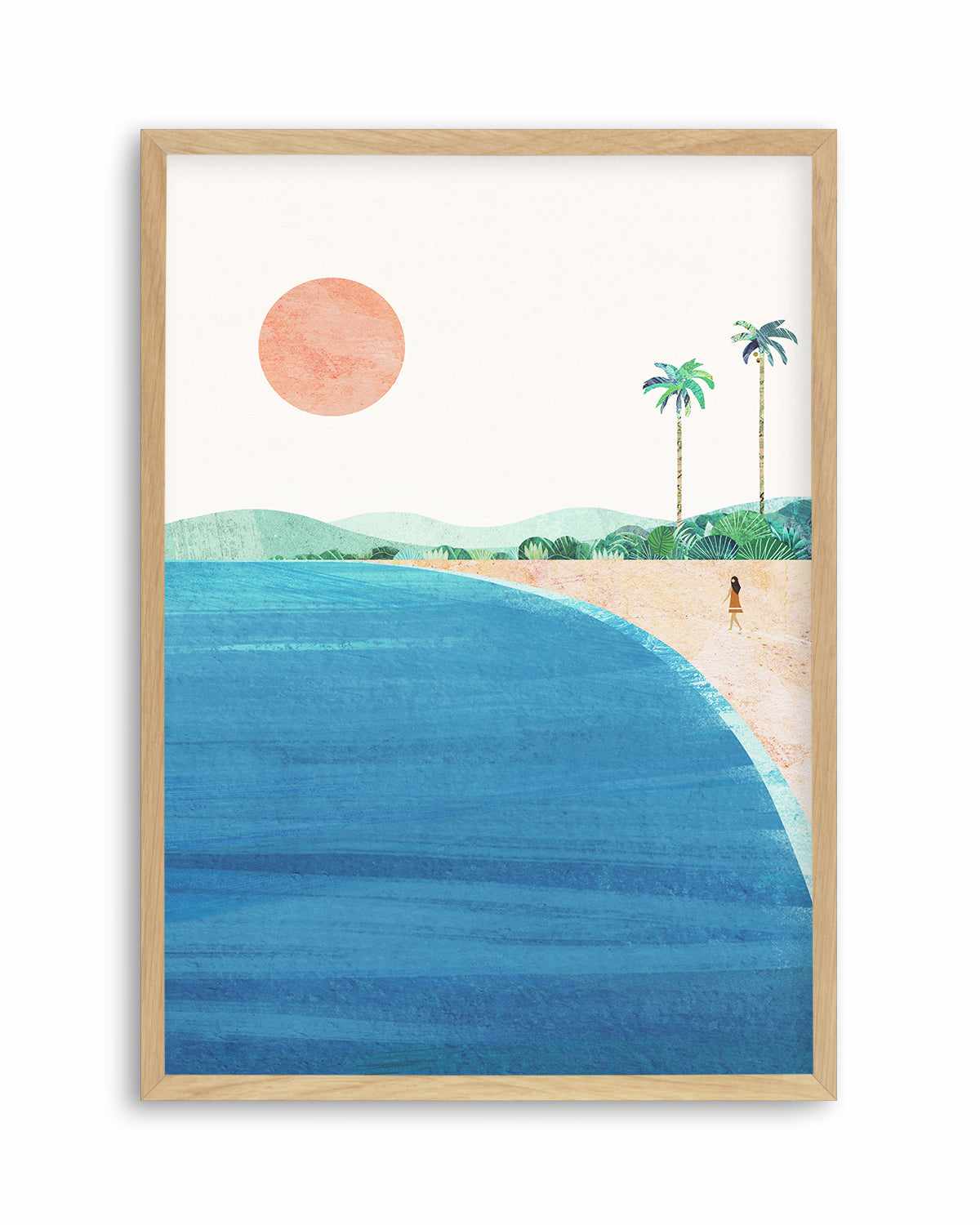 Tropical Island Beach by Henry Rivers Art Print