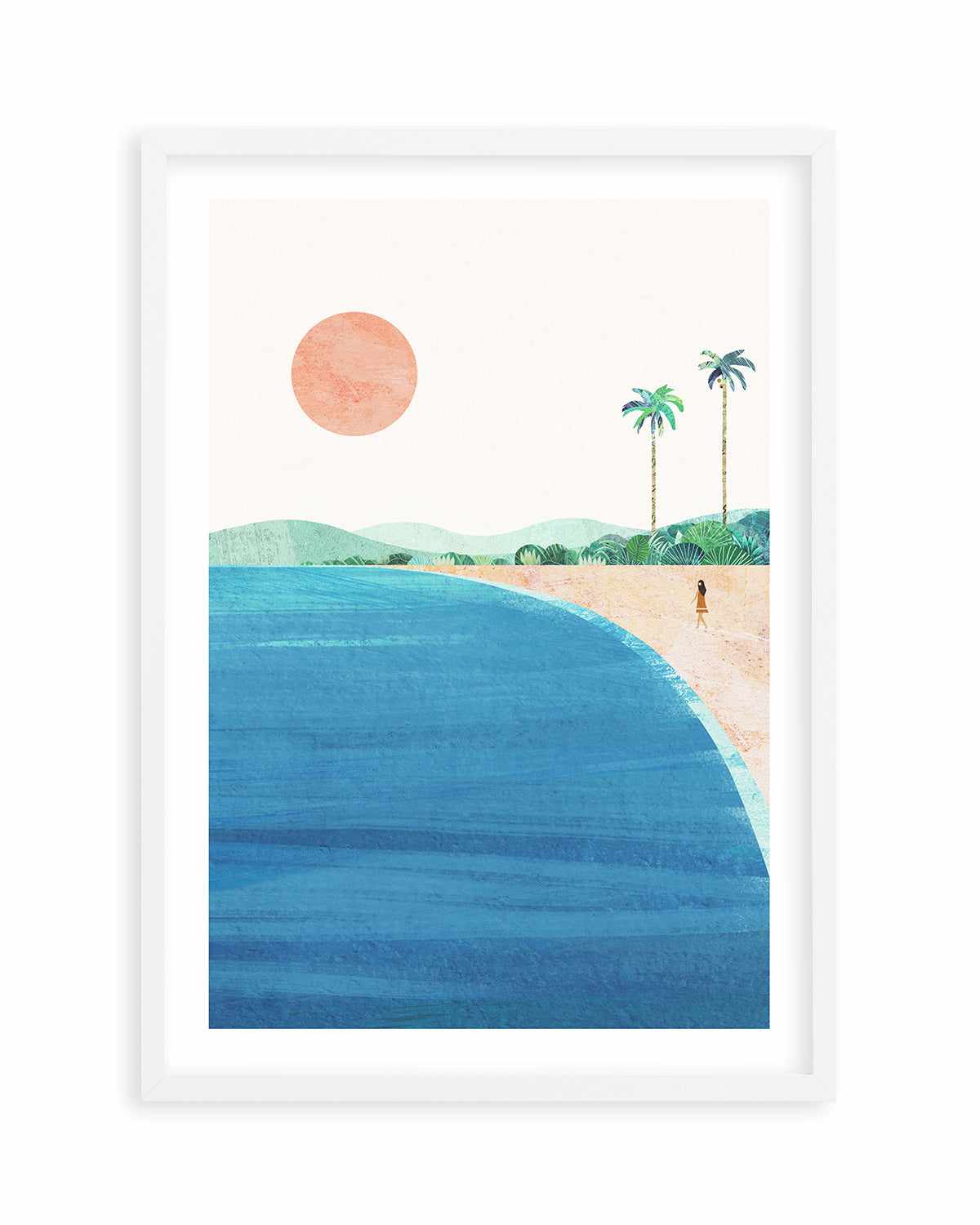 Tropical Island Beach by Henry Rivers Art Print