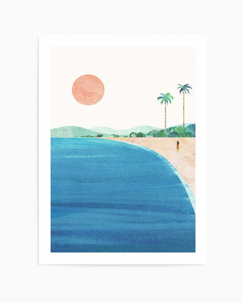 Tropical Island Beach by Henry Rivers Art Print