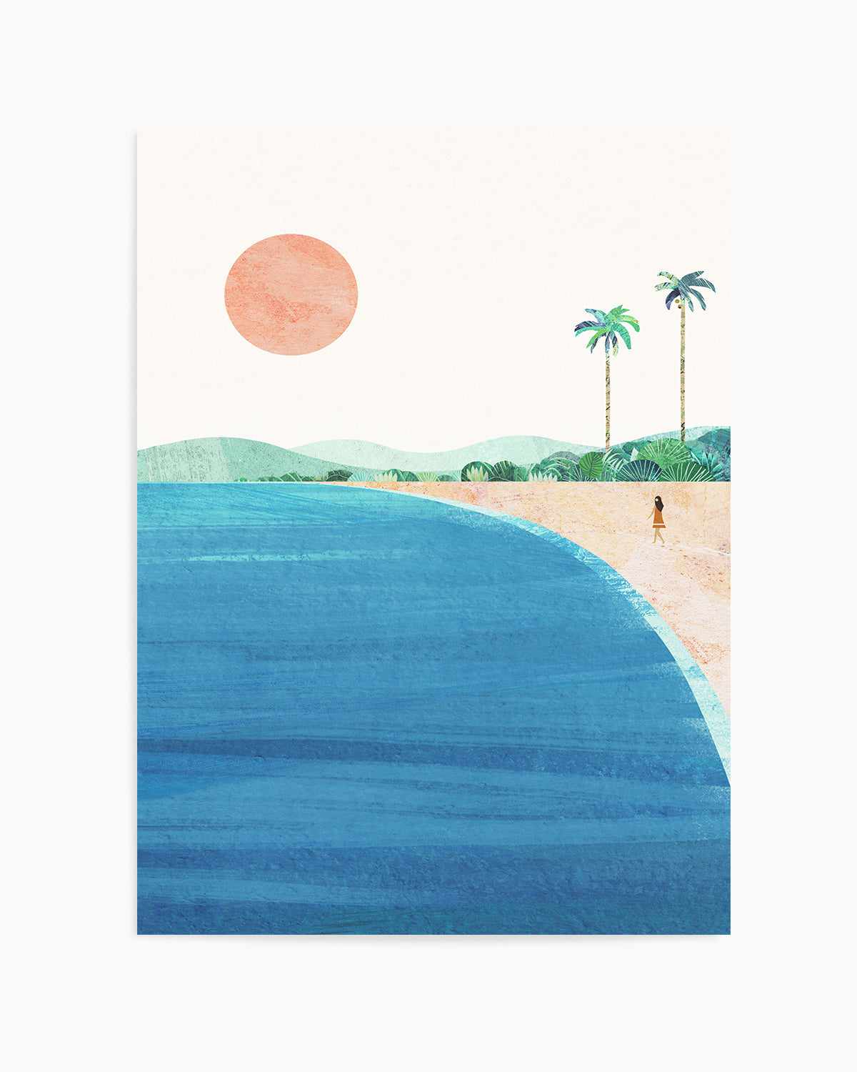 Tropical Island Beach by Henry Rivers Art Print