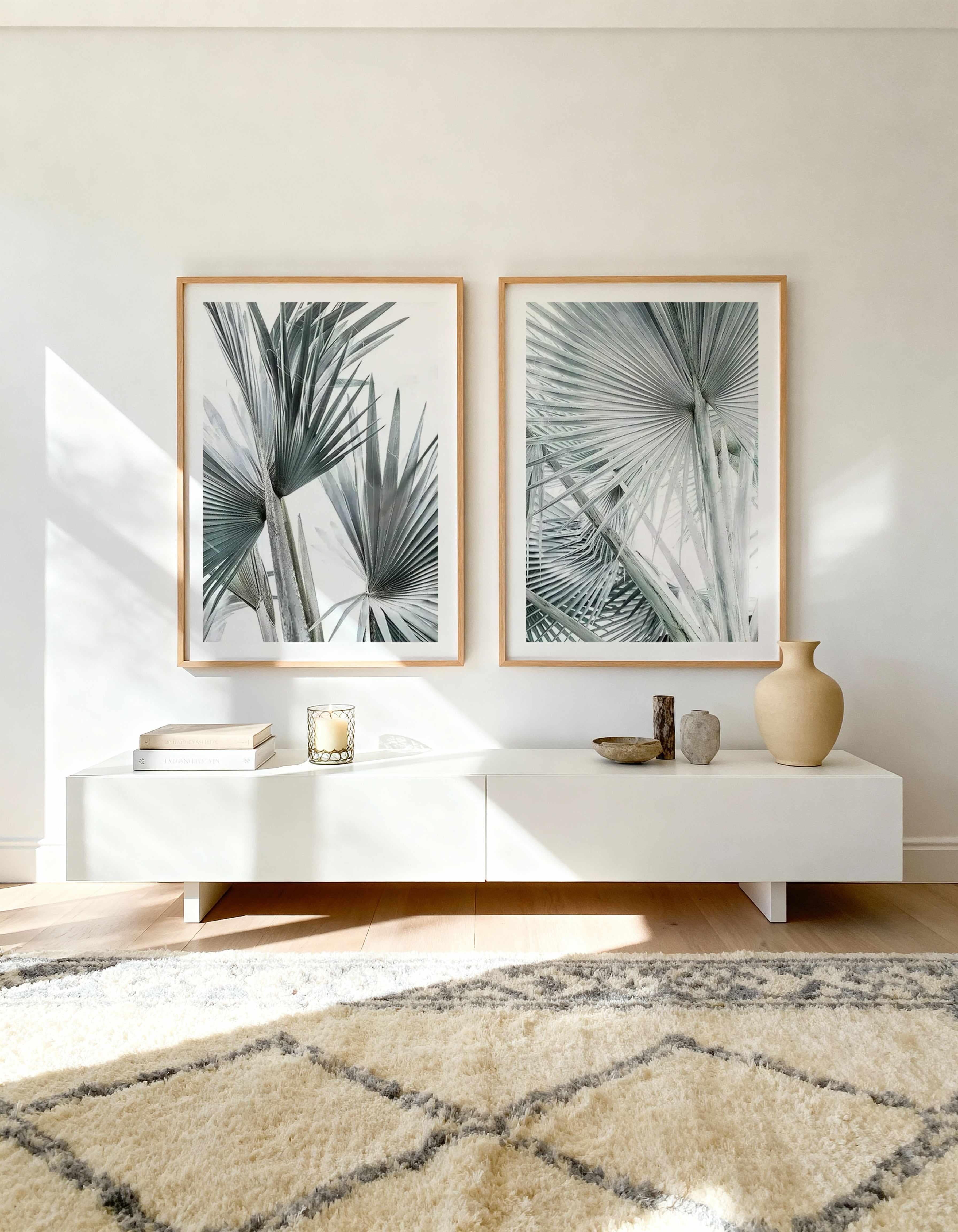 Tropical Palm II & III Art Print Set of 2 | Matching Wall Art from Olive et Oriel where you can shop wallpaper and artworks online