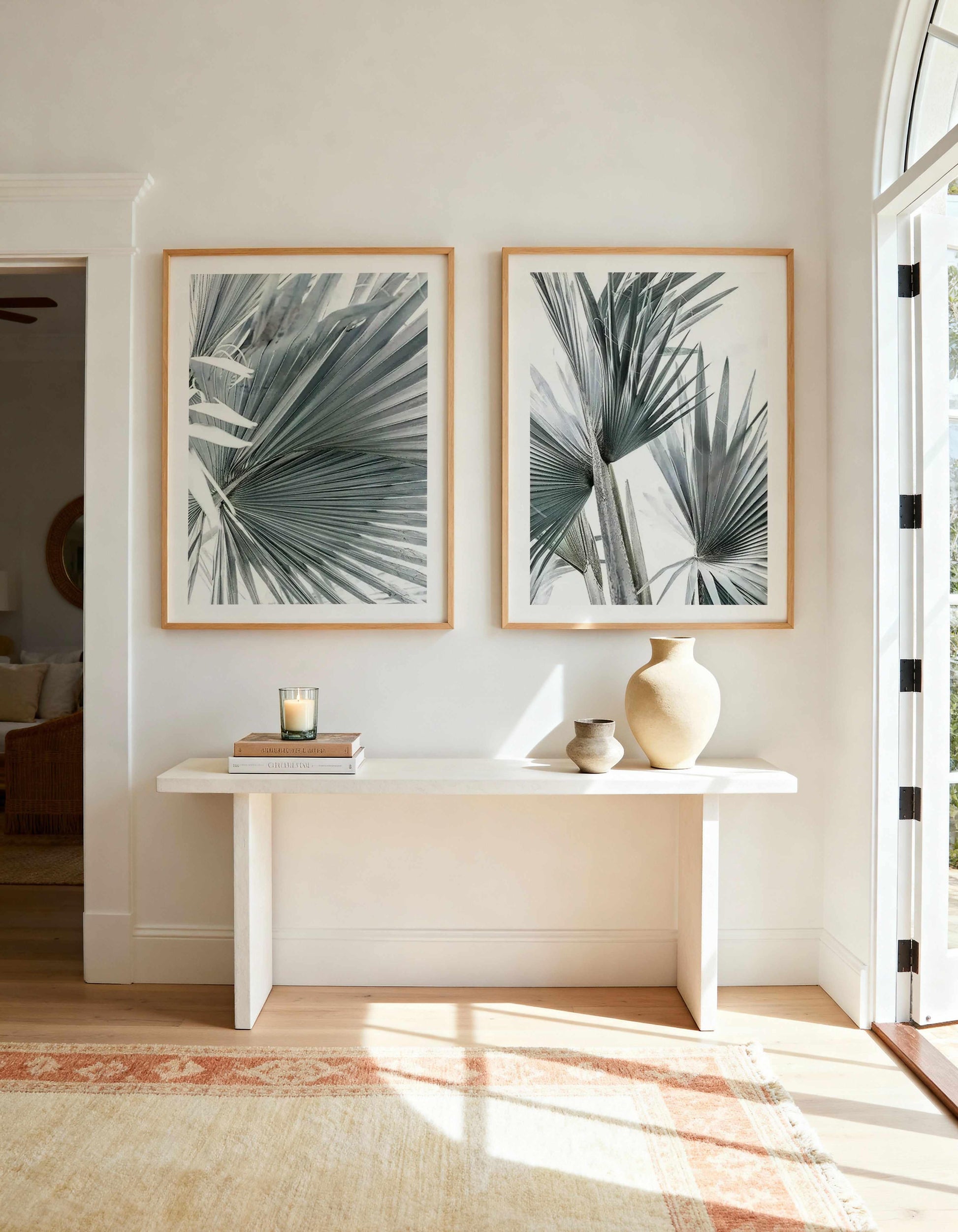 Tropical Palm I & II Art Print Set of 2 | Matching Wall Art from Olive et Oriel where you can shop wallpaper and artworks online
