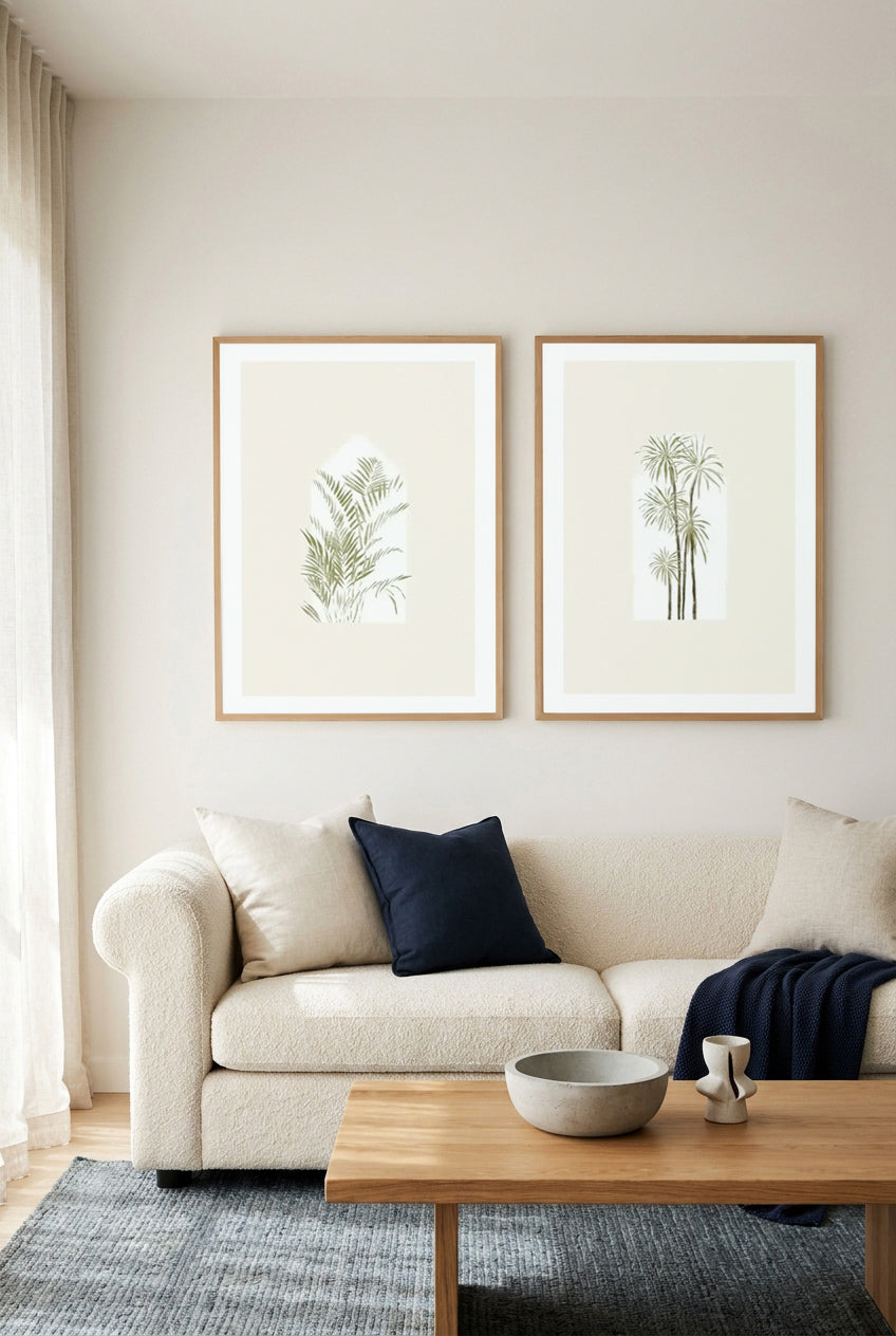 Tropical Window I & III by Yuyu Pont Art Print Set of 2 | Matching Wall Art