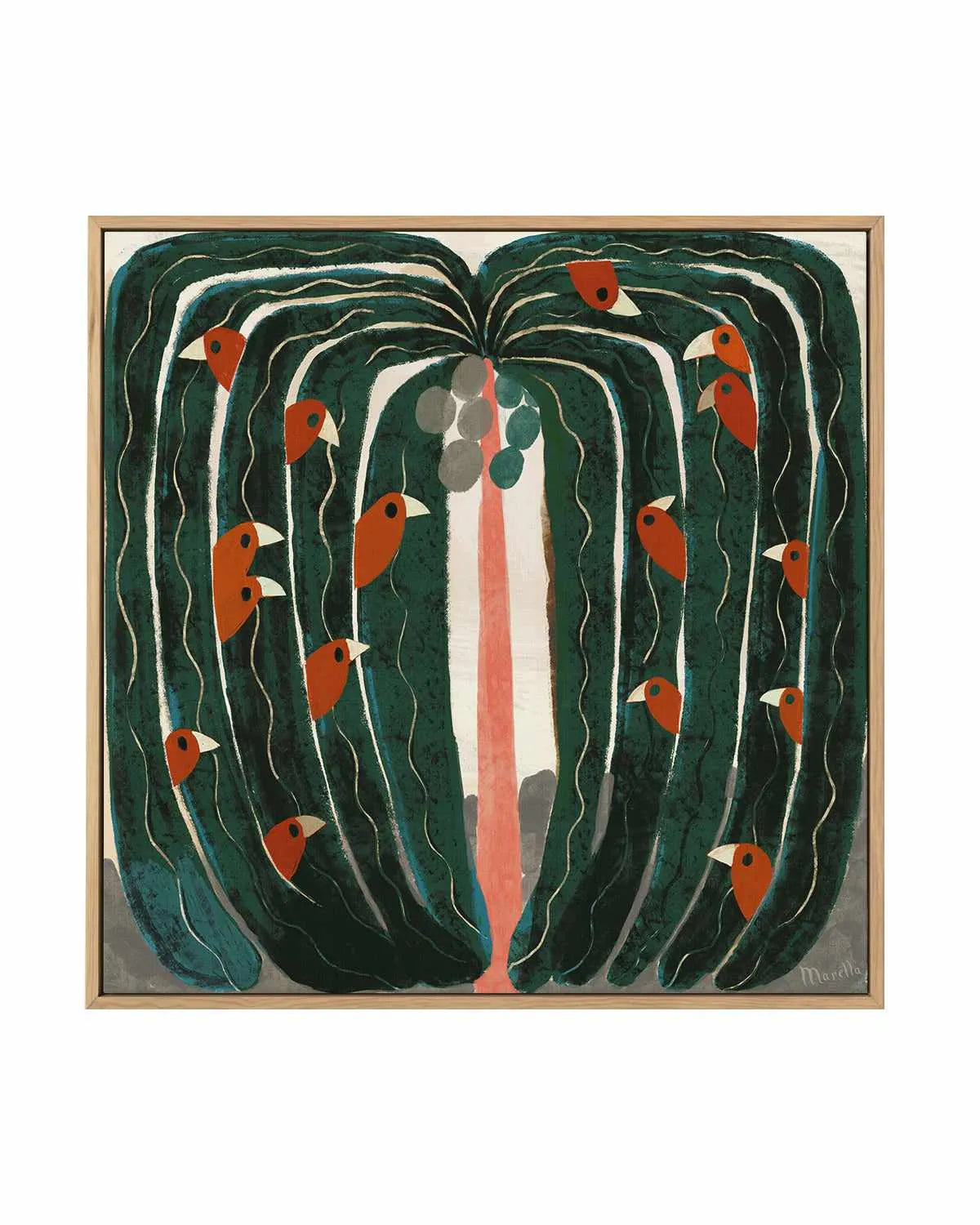 Tropical Tree by Marco Marella | Framed Canvas Art Print from Olive et Oriel where you can shop wallpaper and artworks online