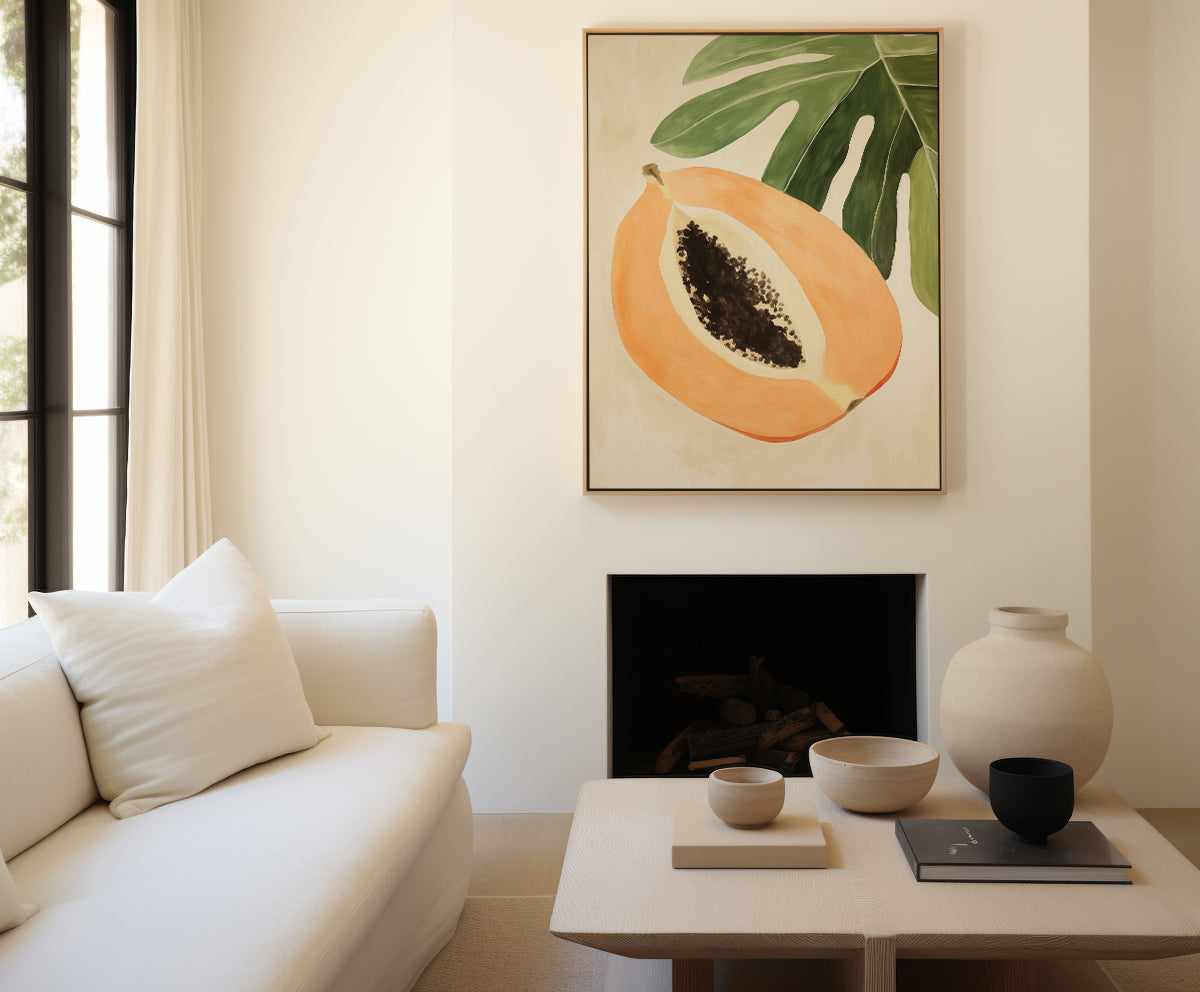 Tropicana Papaya | Framed Canvas Art Print