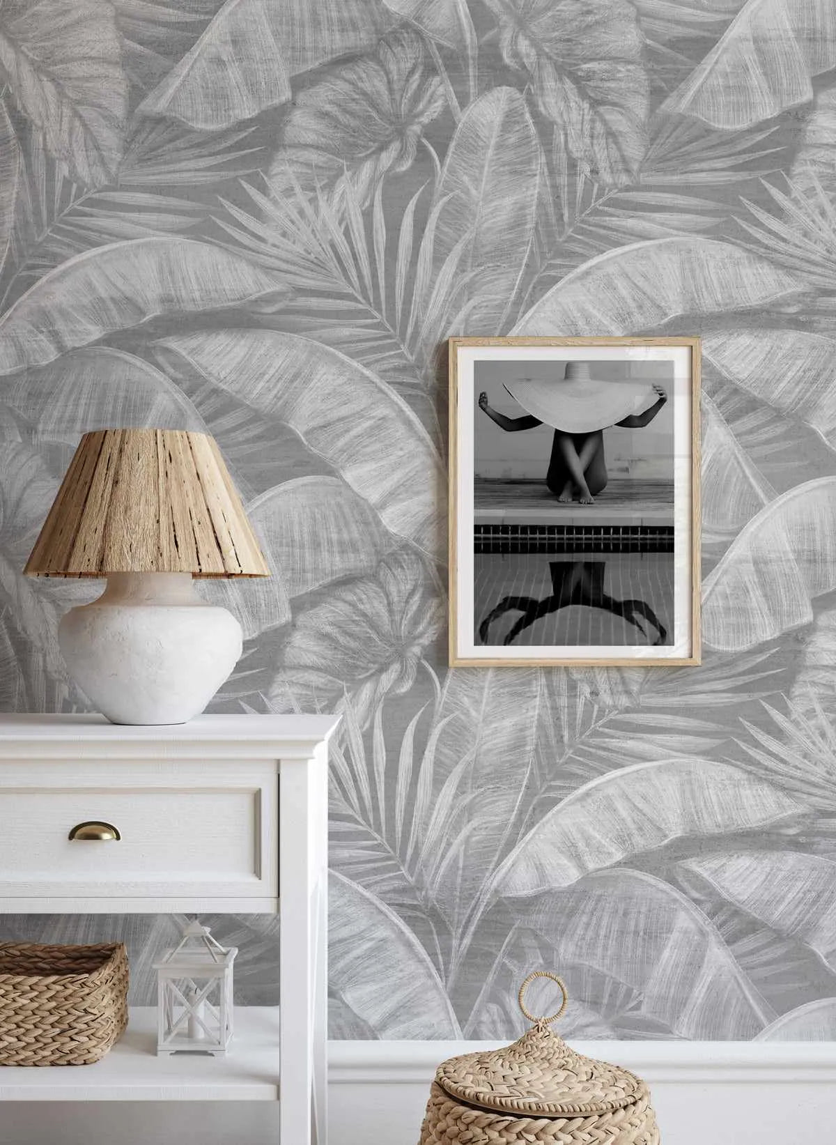 Tropics In Moonlight Wallpaper from Olive et Oriel where you can shop wallpaper and artworks online