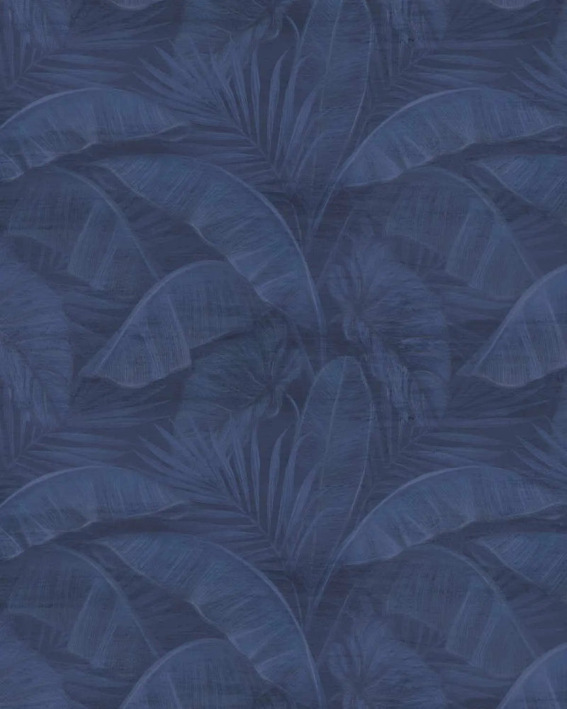 Tropics In Navy Wallpaper from Olive et Oriel where you can shop wallpaper and artworks online