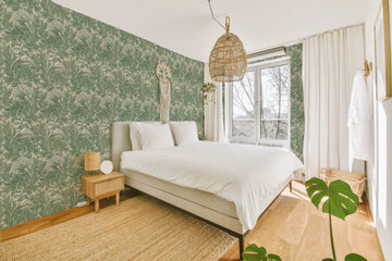 Tulip in Emerald Green by William Morris Wallpaper from Olive et Oriel where you can shop wallpaper and artworks online