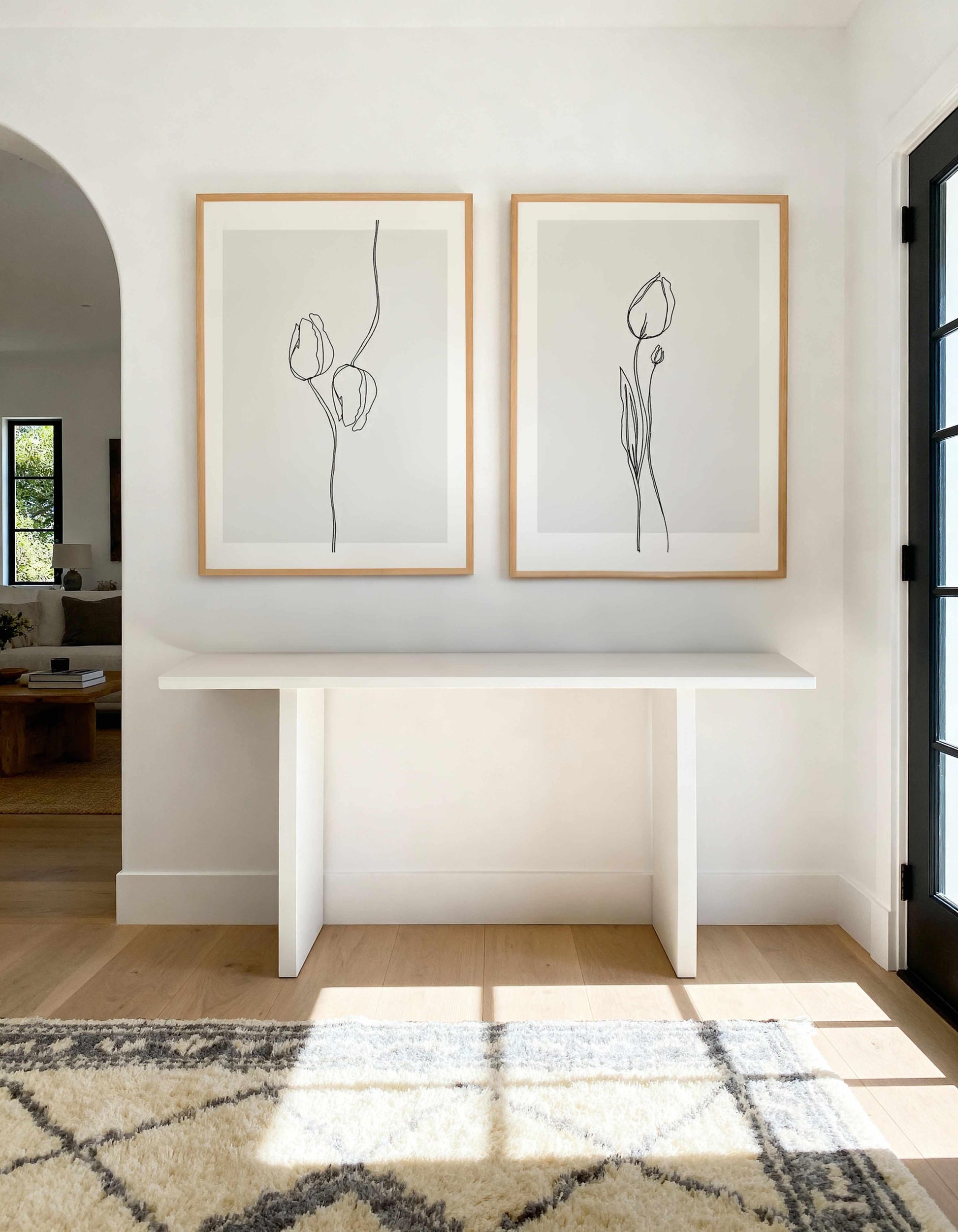 Tulip Illustration I & II Art Print Set of 2 | Matching Wall Art from Olive et Oriel where you can shop wallpaper and artworks online