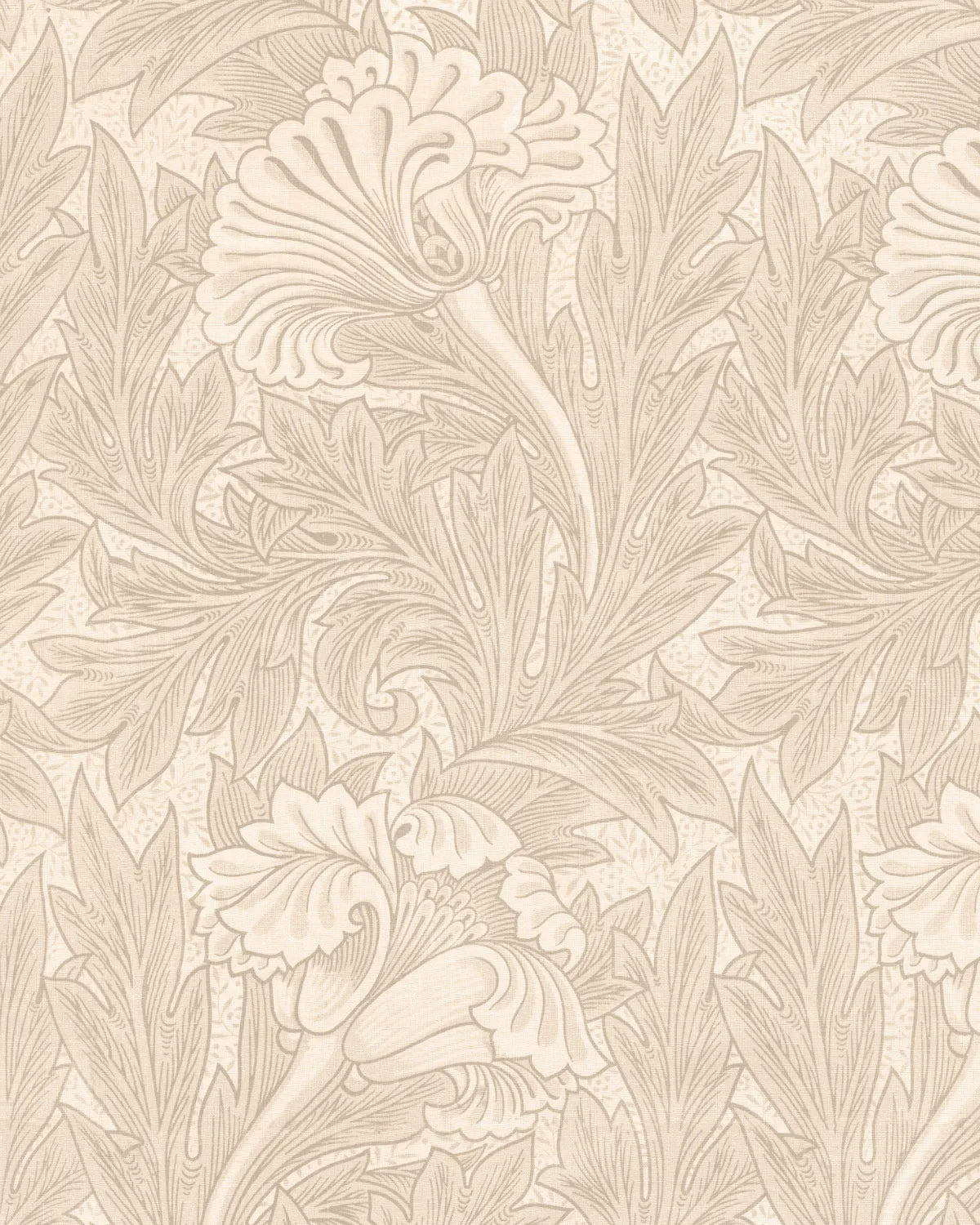 Tulip in Beige by William Morris Wallpaper from Olive et Oriel where you can shop wallpaper and artworks online