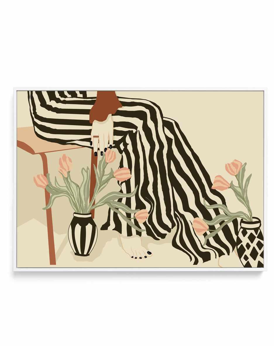 Tulips By My Feet by Sannel Larson | Framed Canvas Art Print from Olive et Oriel where you can shop wallpaper and artworks online