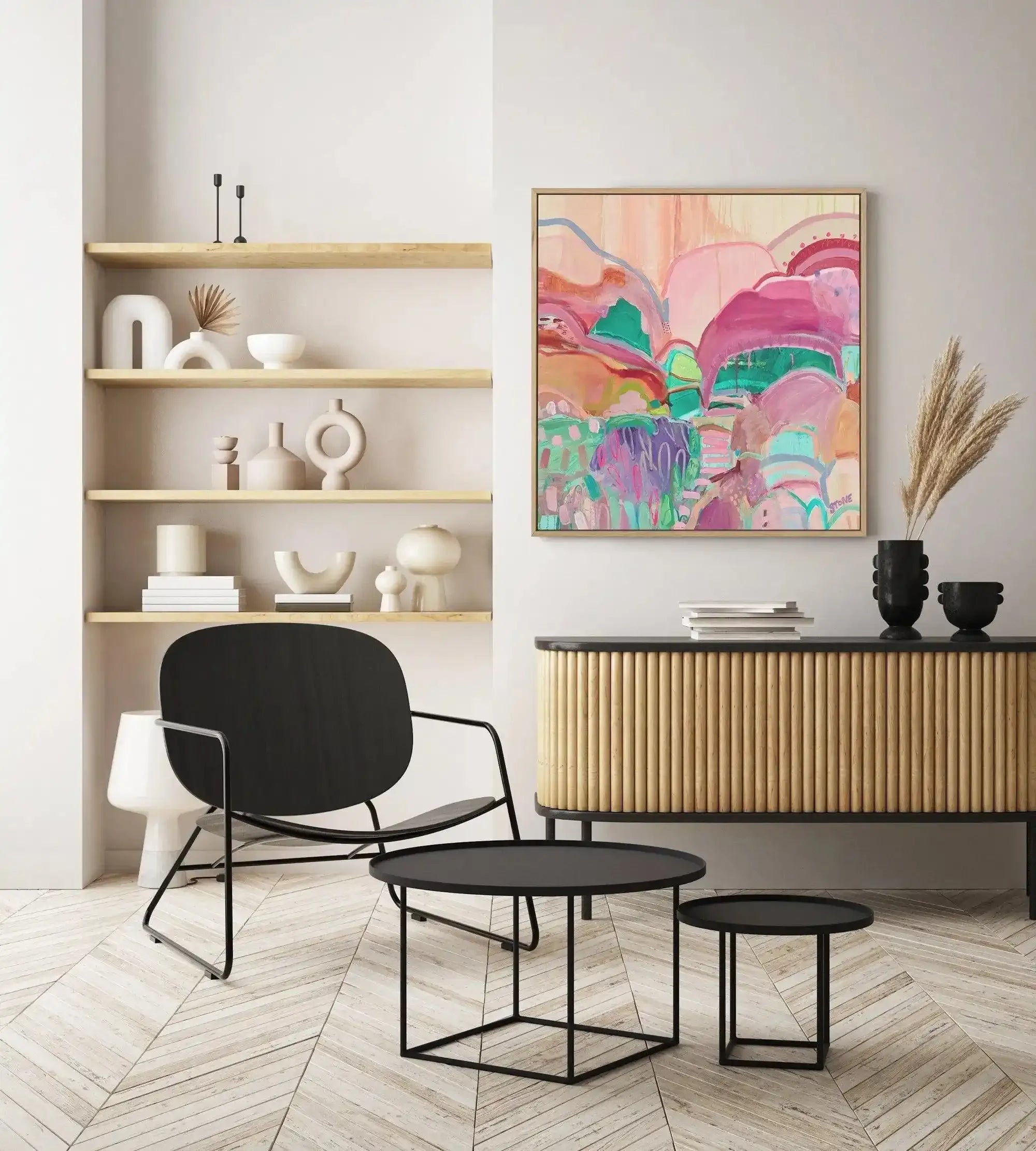 Tulum Sunset by Belinda Stone | Framed Canvas Art Print bright & vibrant bright and vibrant coastal art print