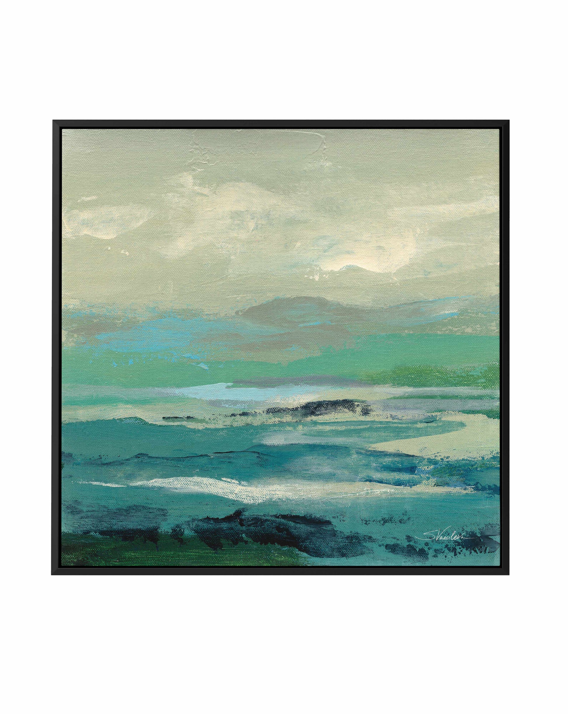 Turquoise Bay II | Framed Canvas Art Print from Olive et Oriel where you can shop wallpaper and artworks online