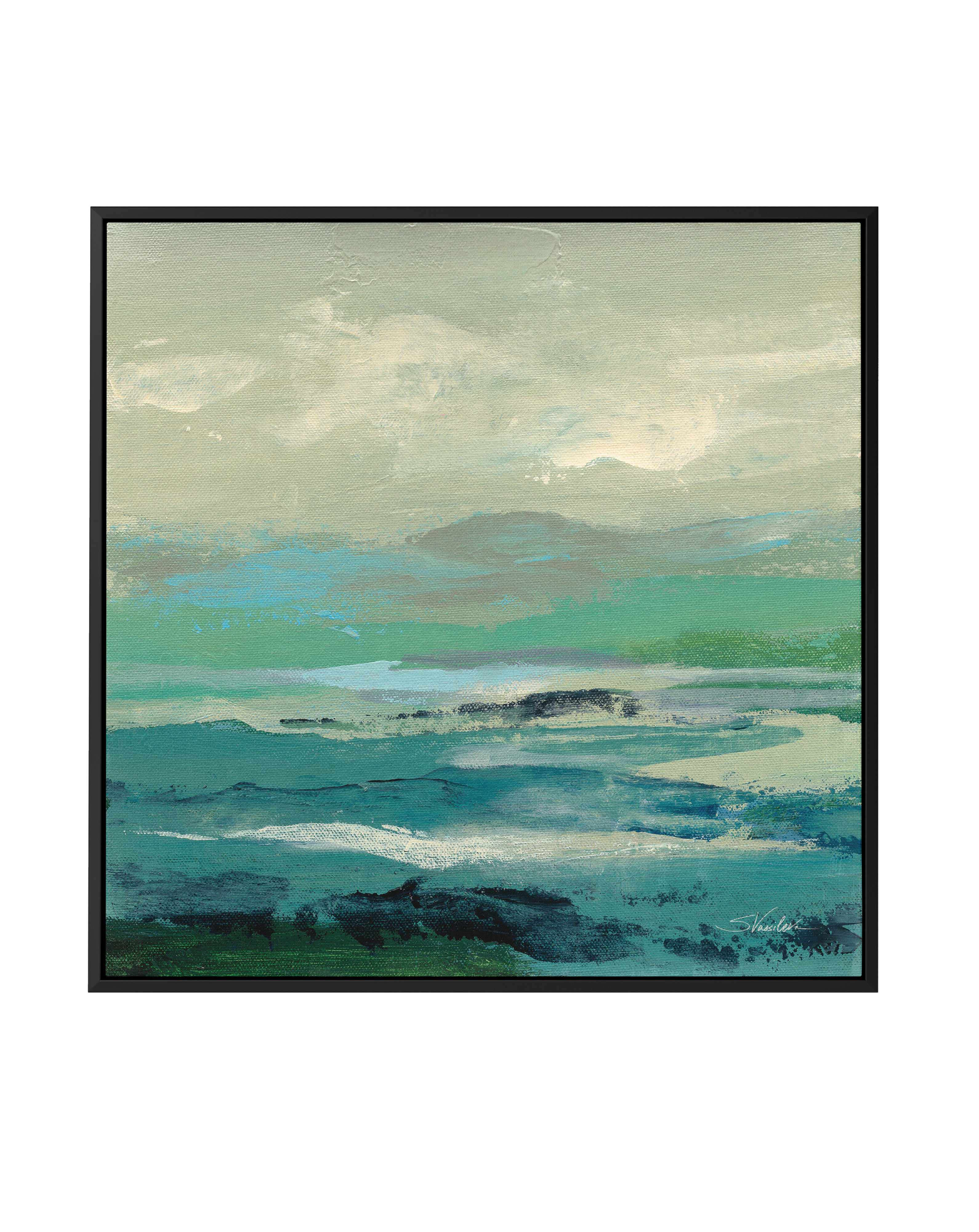 Turquoise Bay II | Framed Canvas Art Print from Olive et Oriel where you can shop wallpaper and artworks online