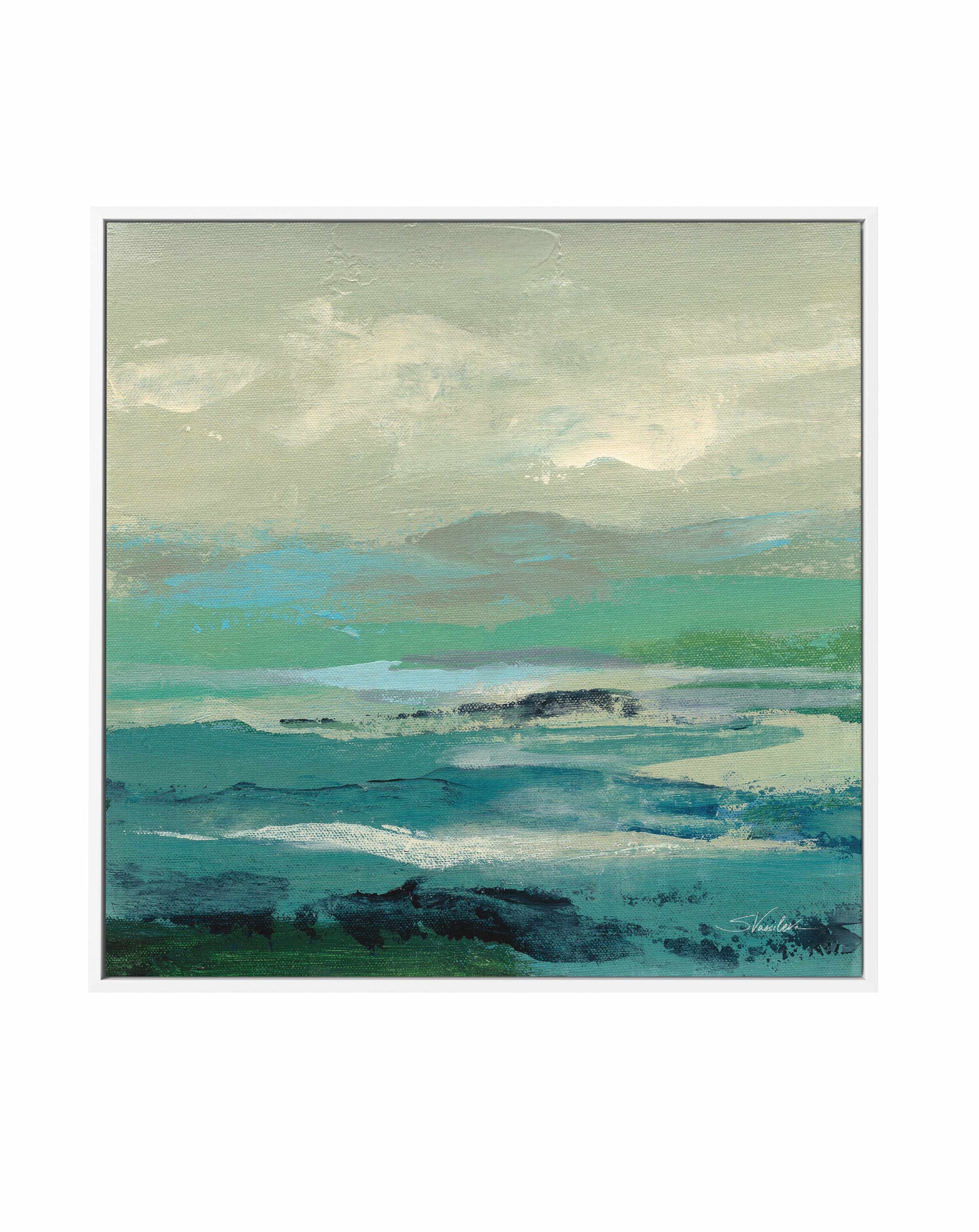 Turquoise Bay II | Framed Canvas Art Print from Olive et Oriel where you can shop wallpaper and artworks online