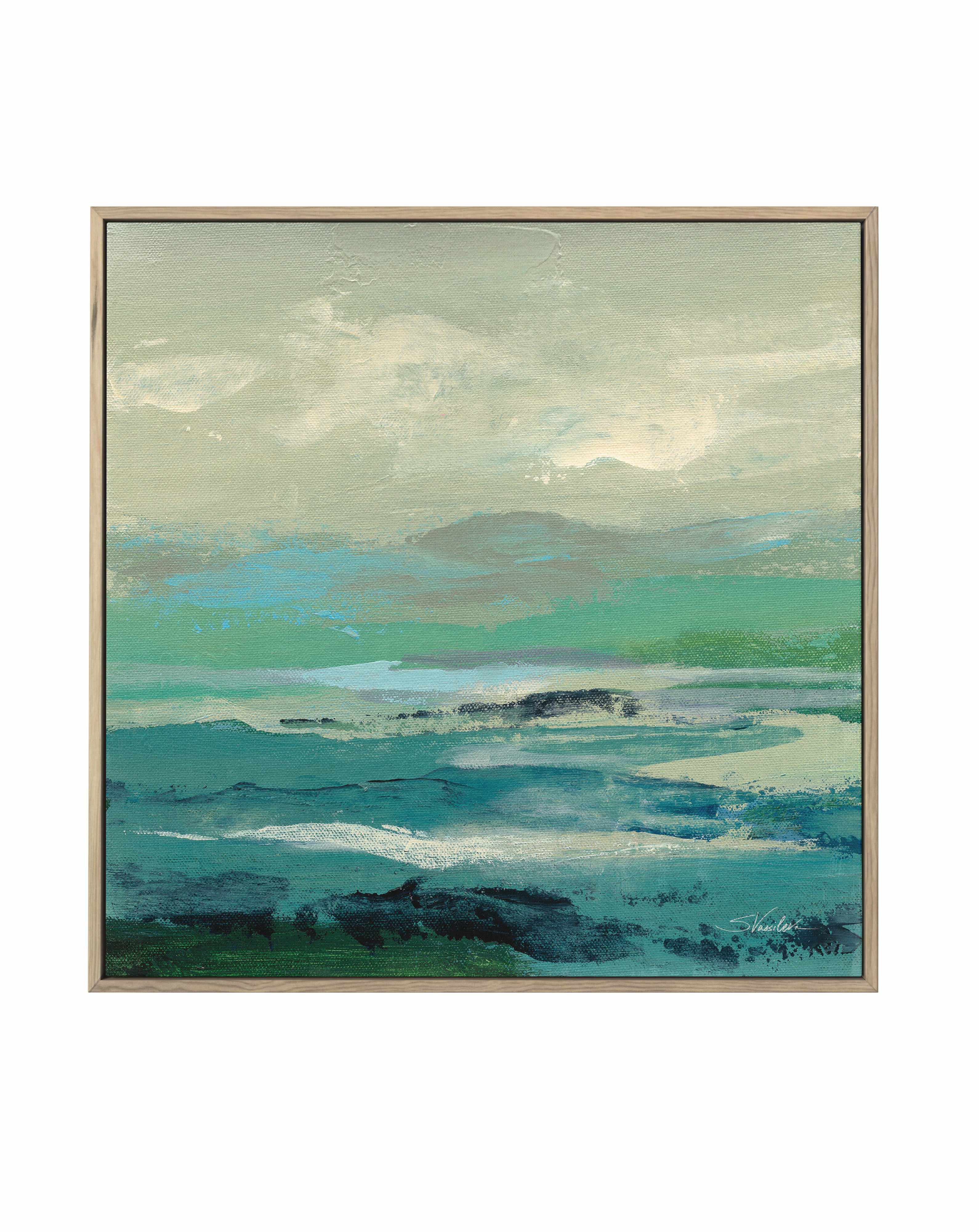 Turquoise Bay II | Framed Canvas Art Print from Olive et Oriel where you can shop wallpaper and artworks online