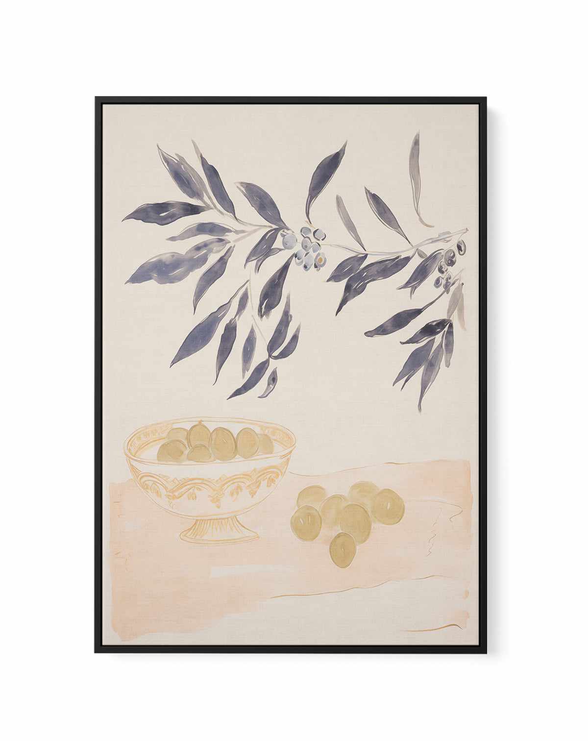 Tuscan Olives | Framed Canvas Art Print