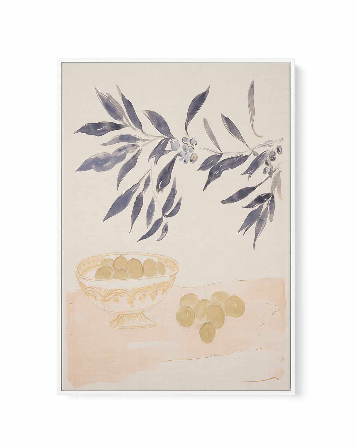 Tuscan Olives | Framed Canvas Art Print