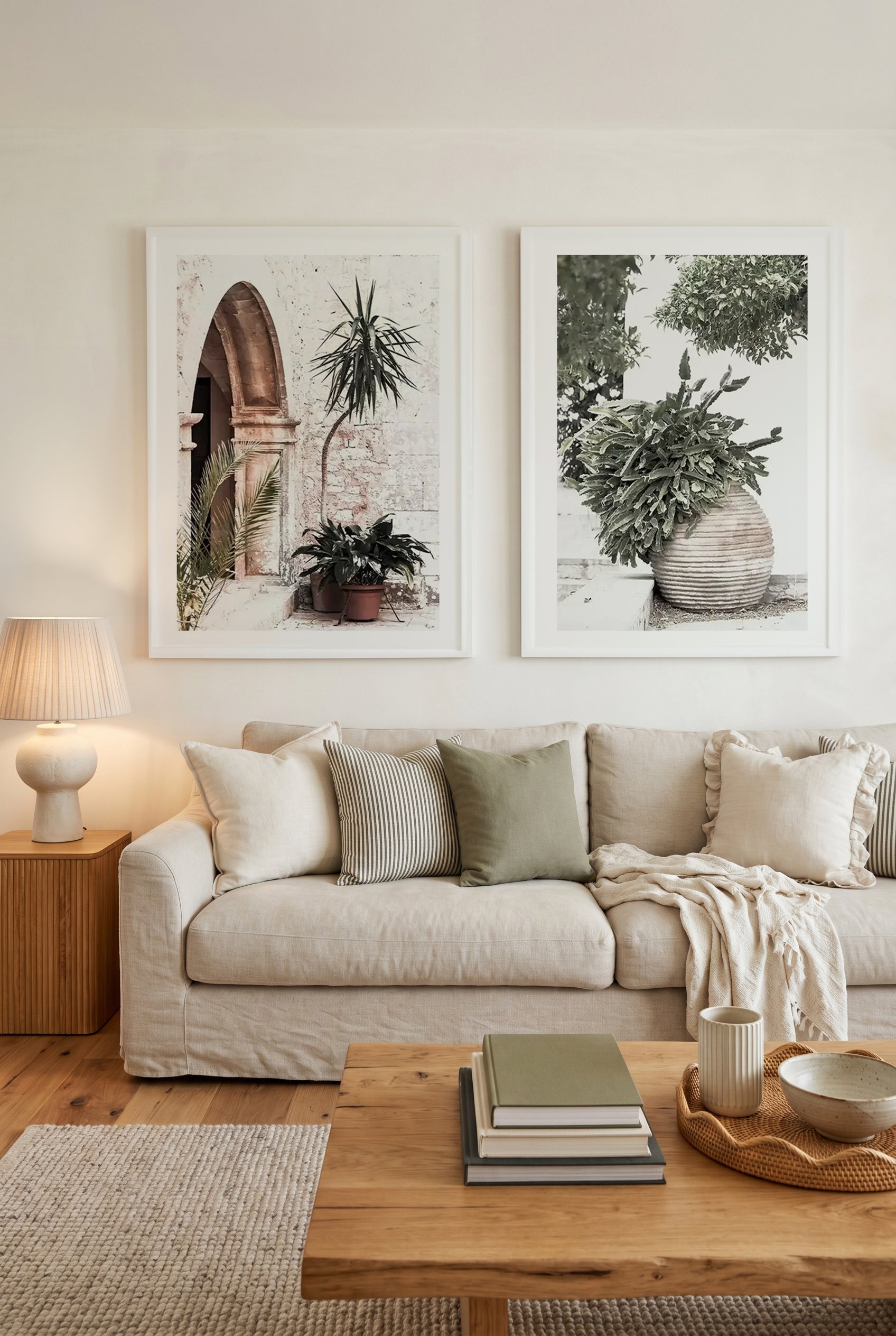Tuscan Villa II PT & Villa Cactus Art Print Set of 2 | Matching Wall Art