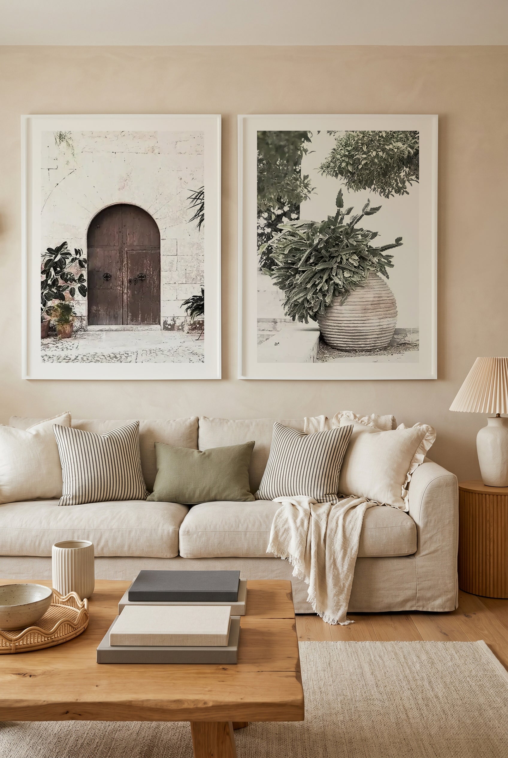 Tuscan Villa I PT & Villa Cactus Art Print Set of 2 | Matching Wall Art