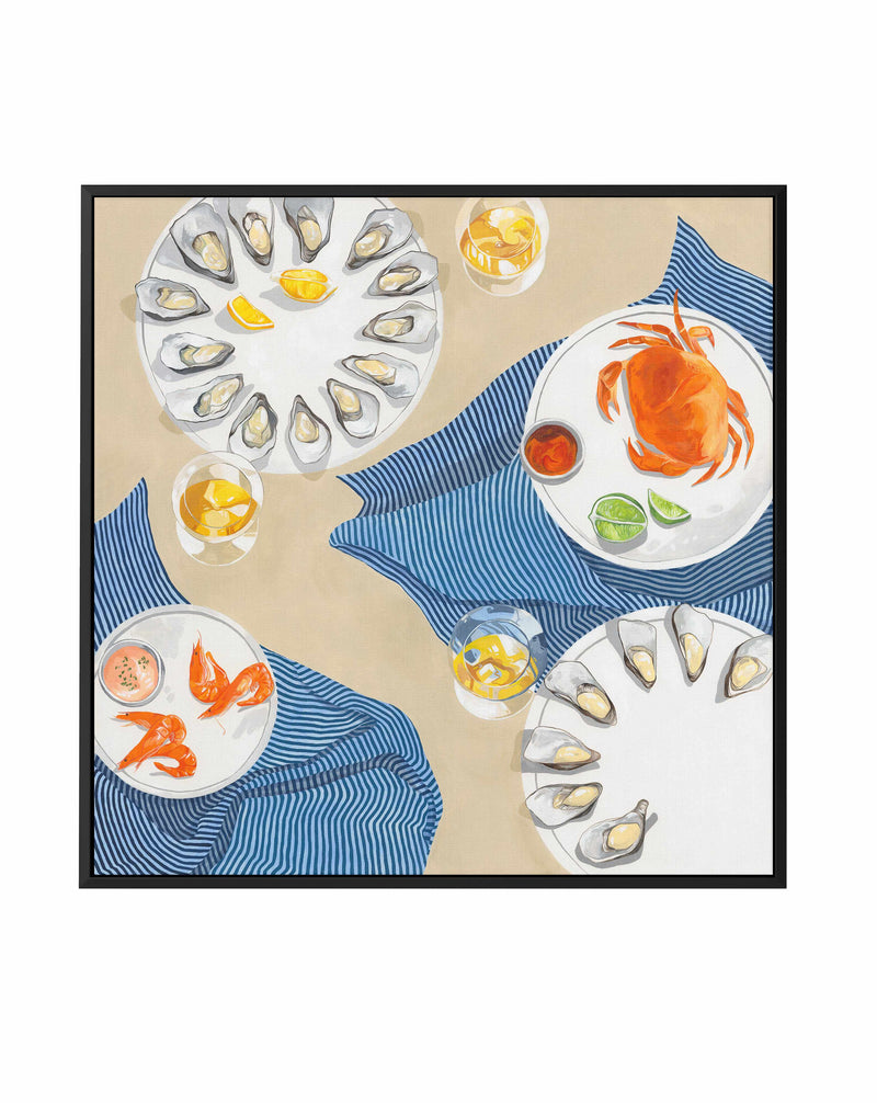 Twenty Oyster by Cat Gerke | Framed Canvas Art Print