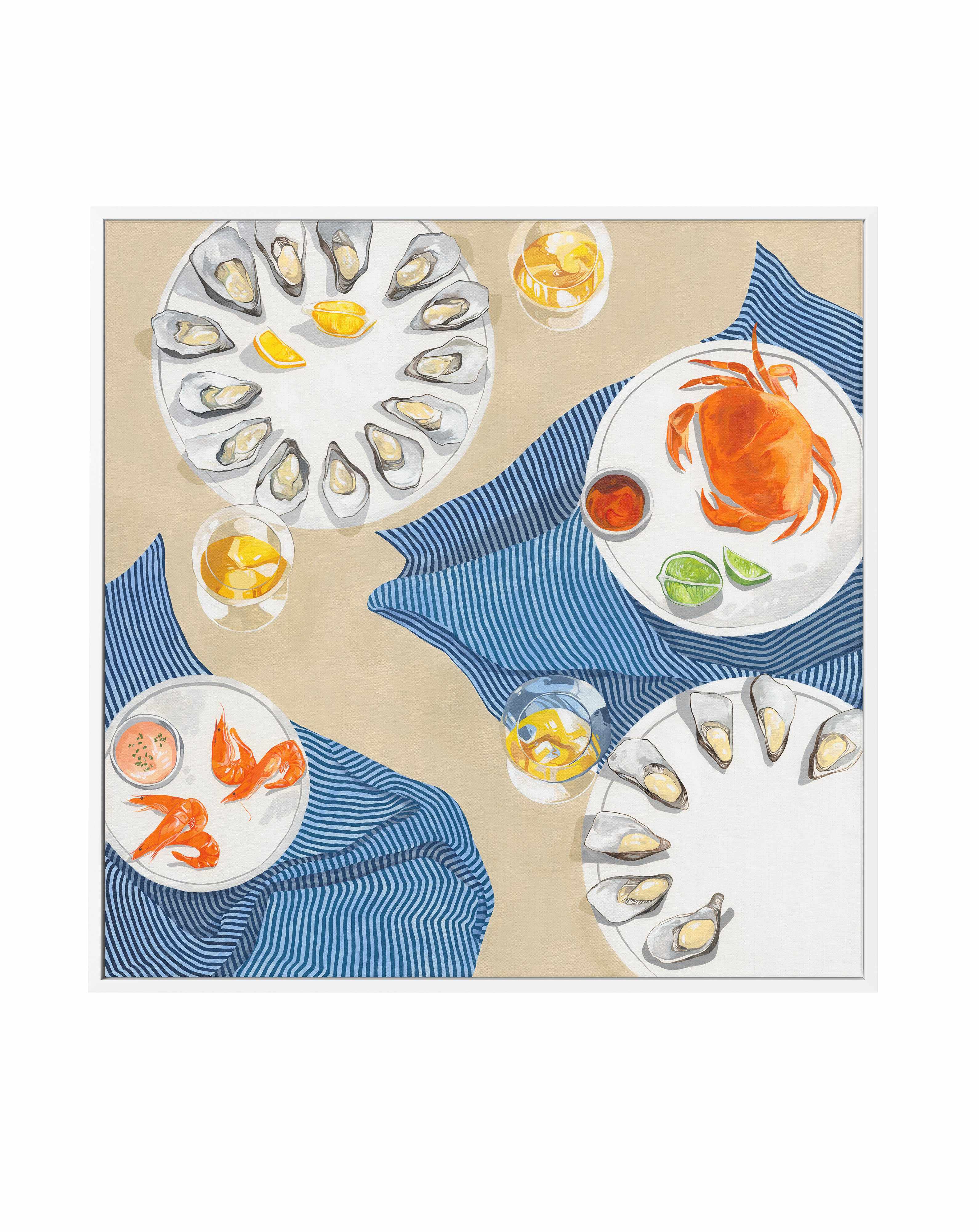 Twenty Oyster by Cat Gerke | Framed Canvas Art Print