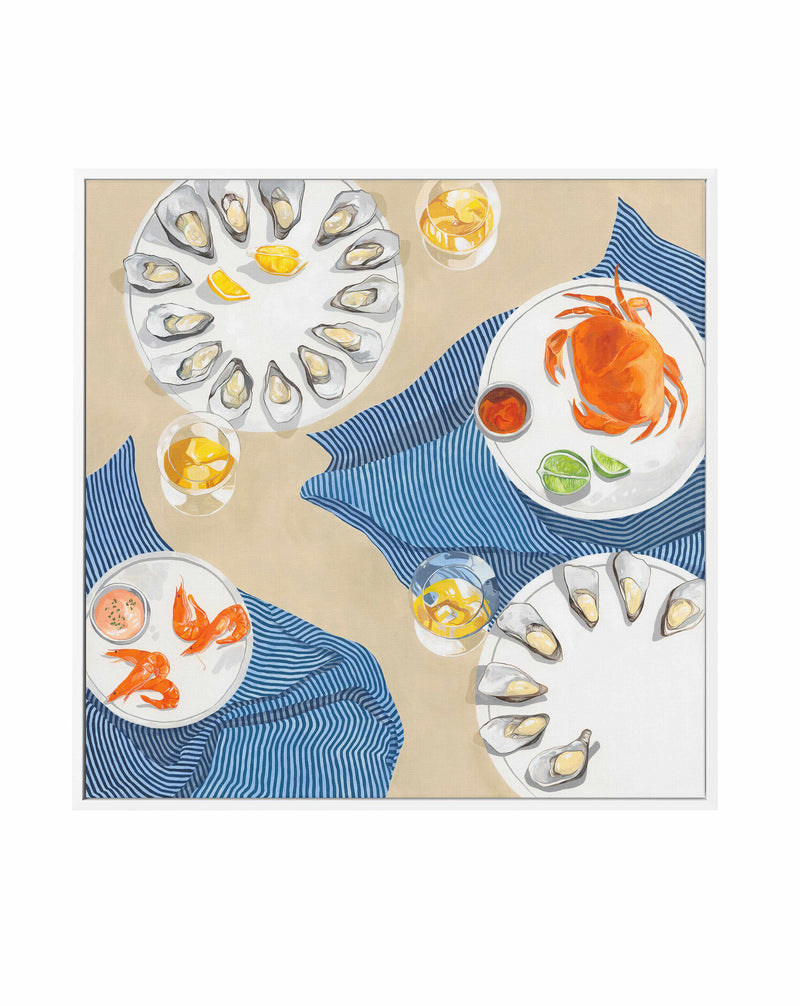 Twenty Oyster by Cat Gerke | Framed Canvas Art Print