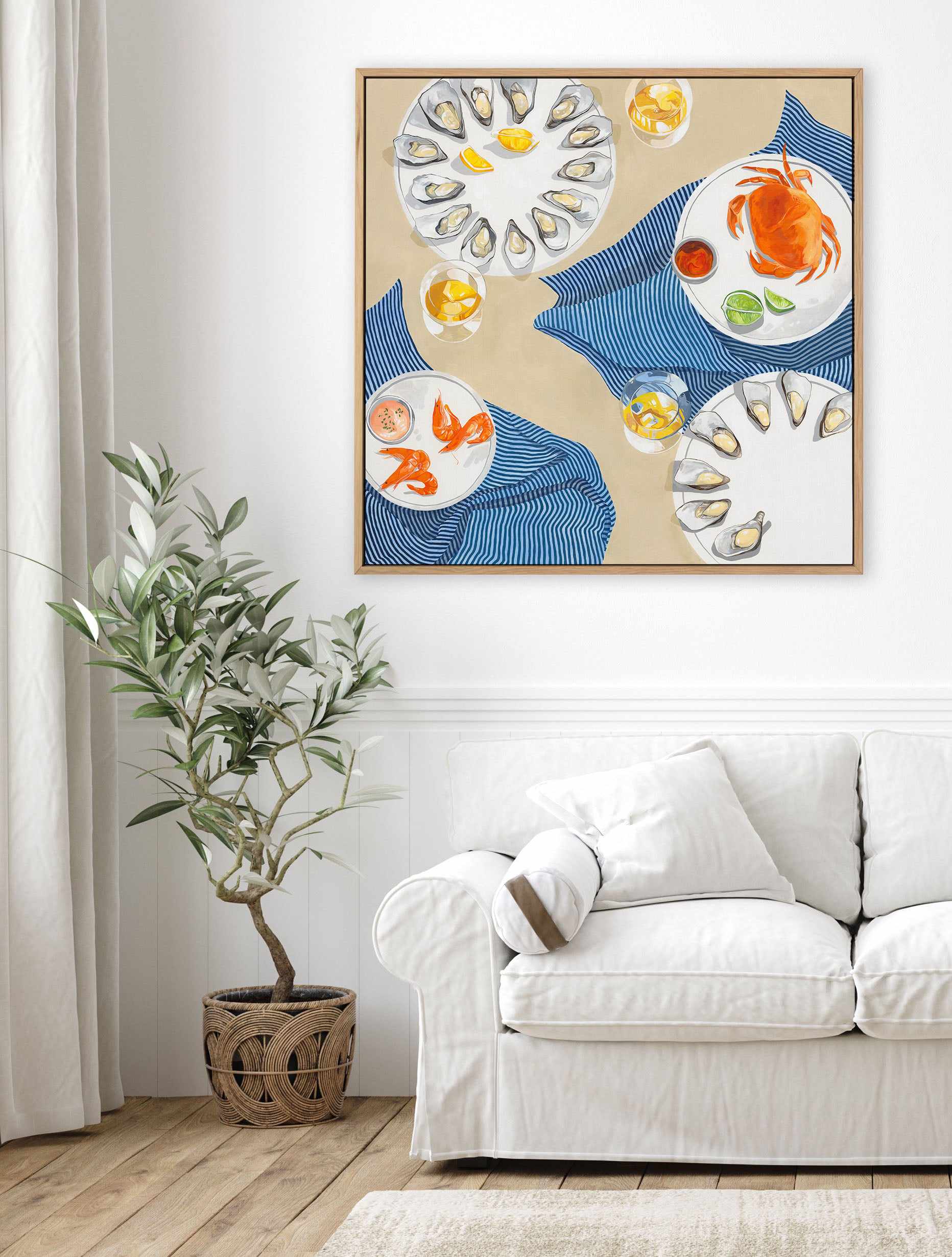 Twenty Oyster by Cat Gerke | Framed Canvas Art Print