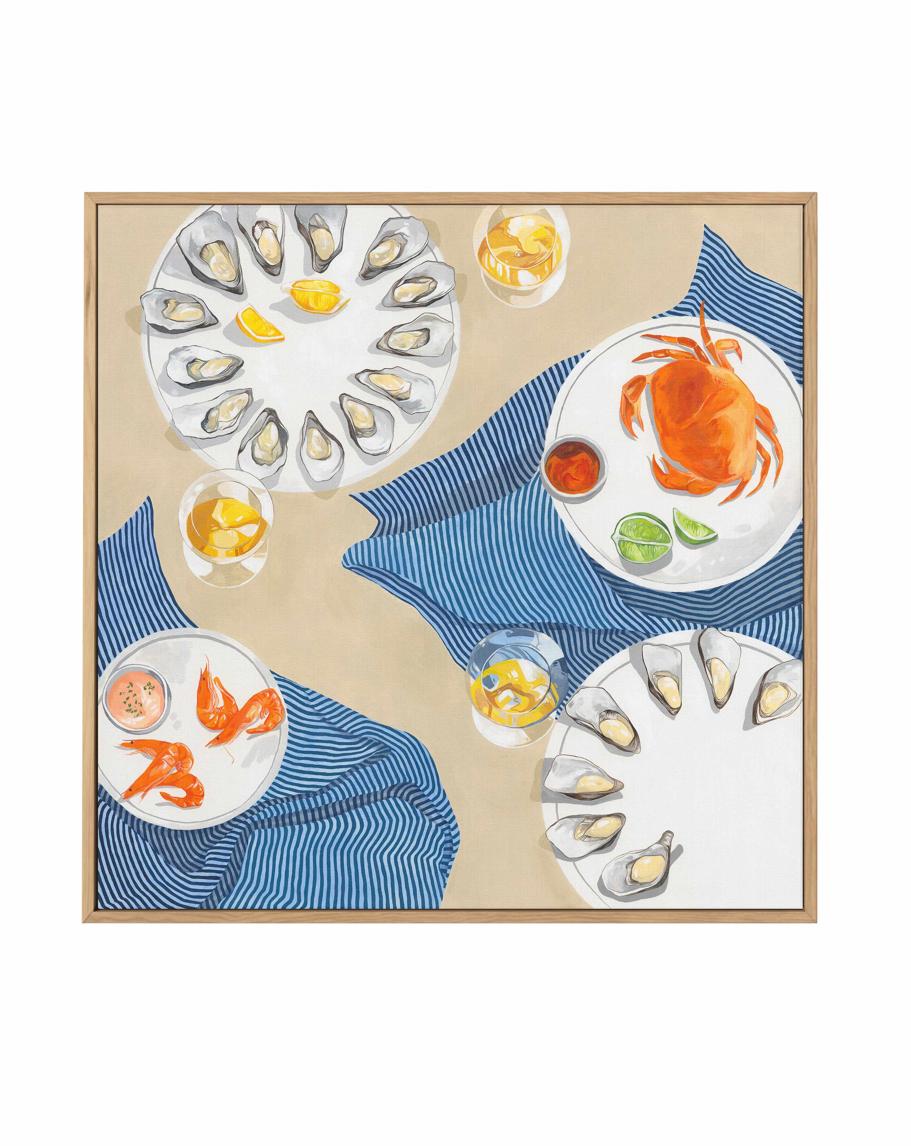 Twenty Oyster by Cat Gerke | Framed Canvas Art Print