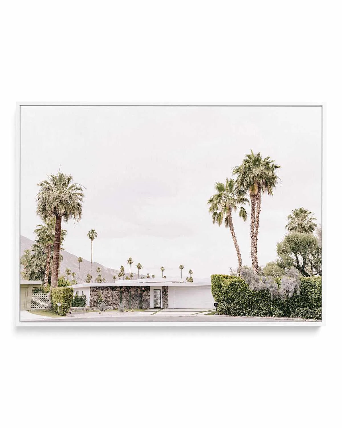 Twin Palms, Palm Springs | Framed Canvas Art Print from Olive et Oriel where you can shop wallpaper and artworks online