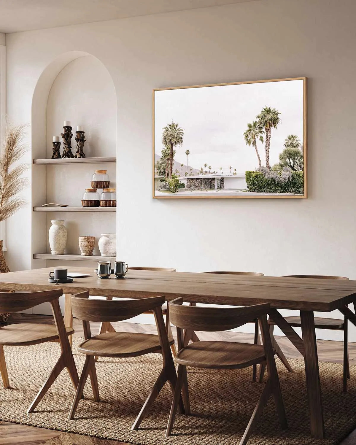 Twin Palms, Palm Springs | Framed Canvas Art Print from Olive et Oriel where you can shop wallpaper and artworks online