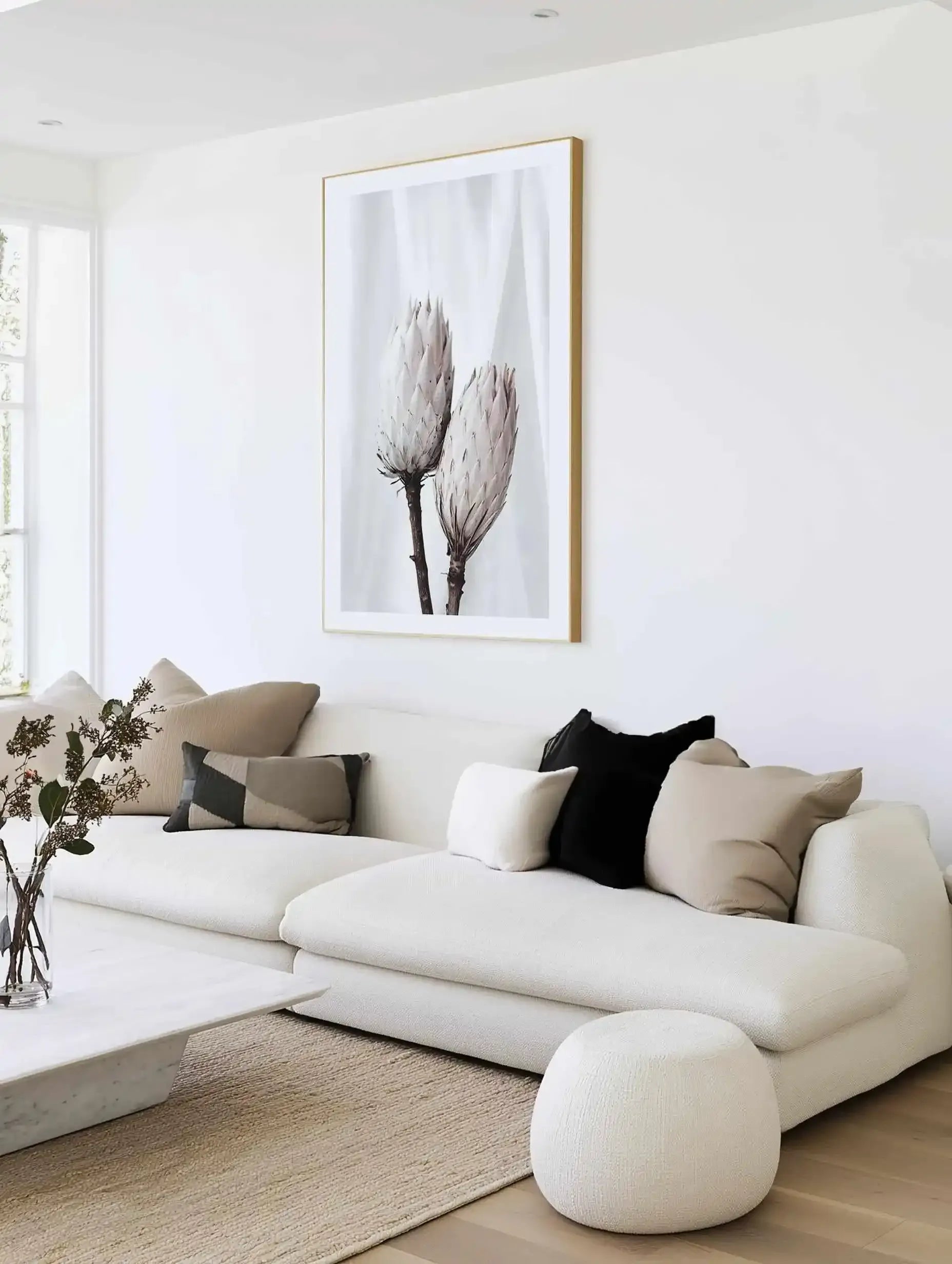 Twin Protea Art Print from Olive et Oriel where you can shop wallpaper and artworks online