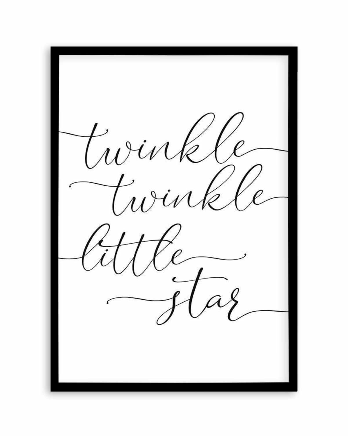 Twinkle Twinkle Little Star | 6 Colour Options Art Print