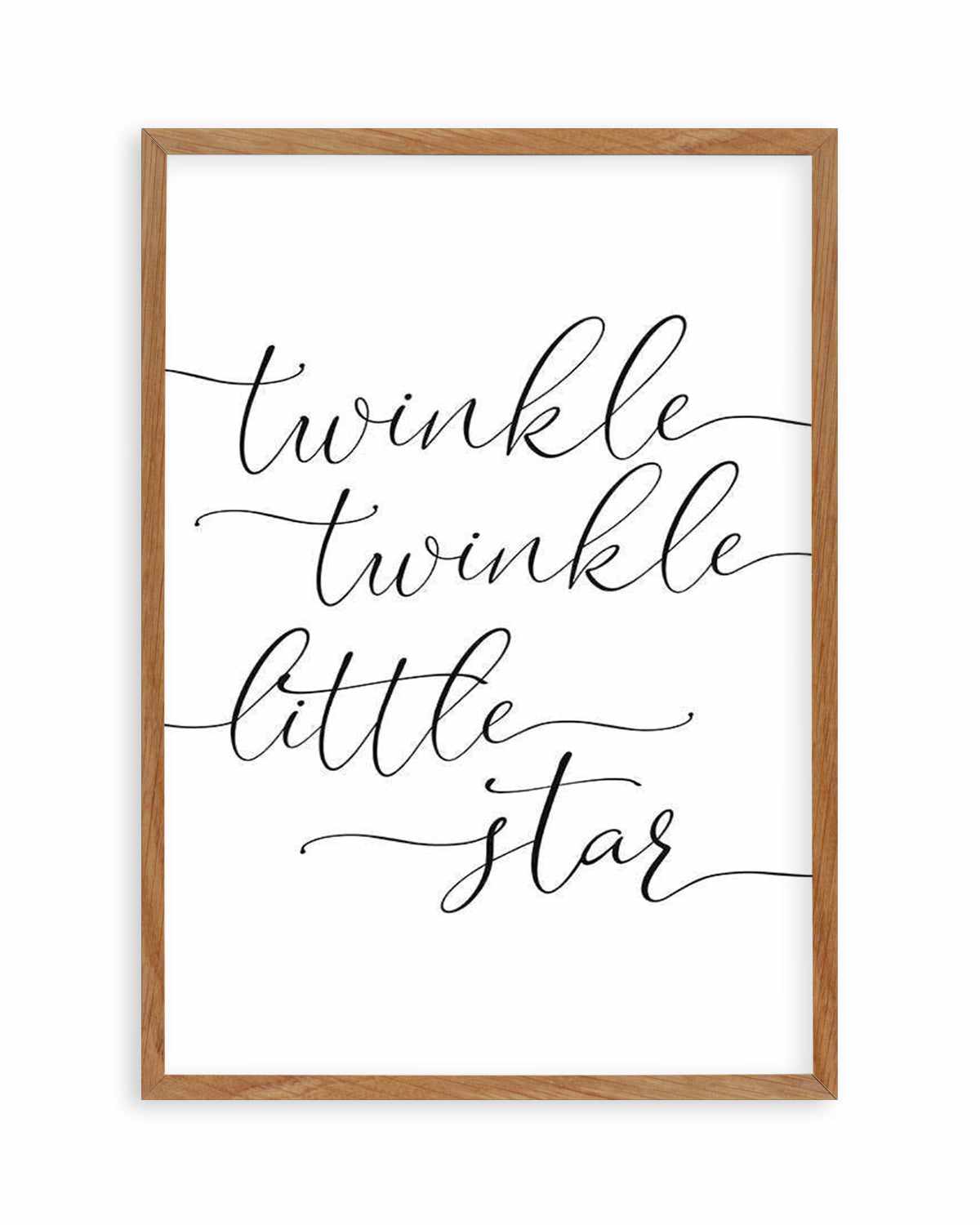 Twinkle Twinkle Little Star | 6 Colour Options Art Print